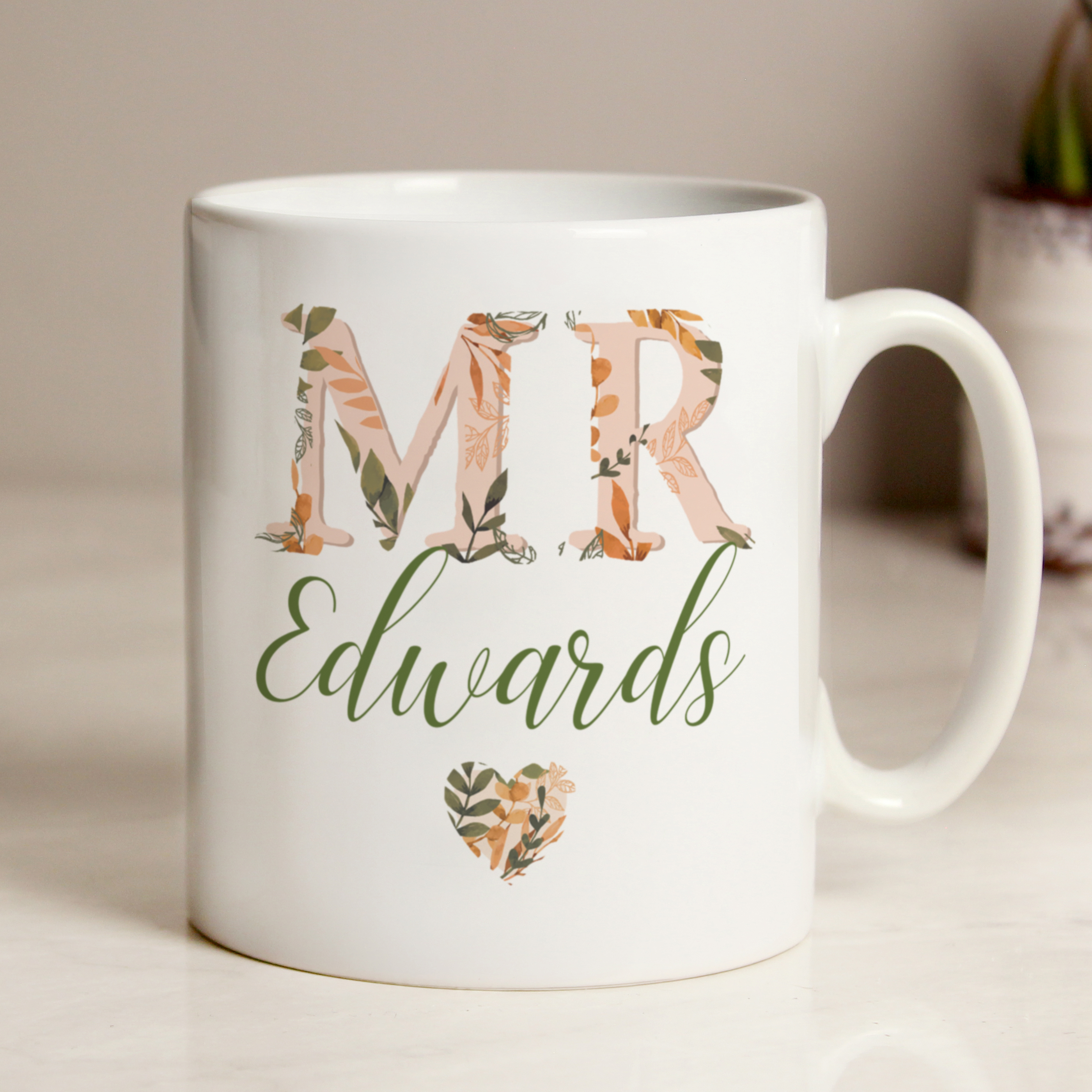 Personalised Mr Autumnal Mug - Newlywed Gift