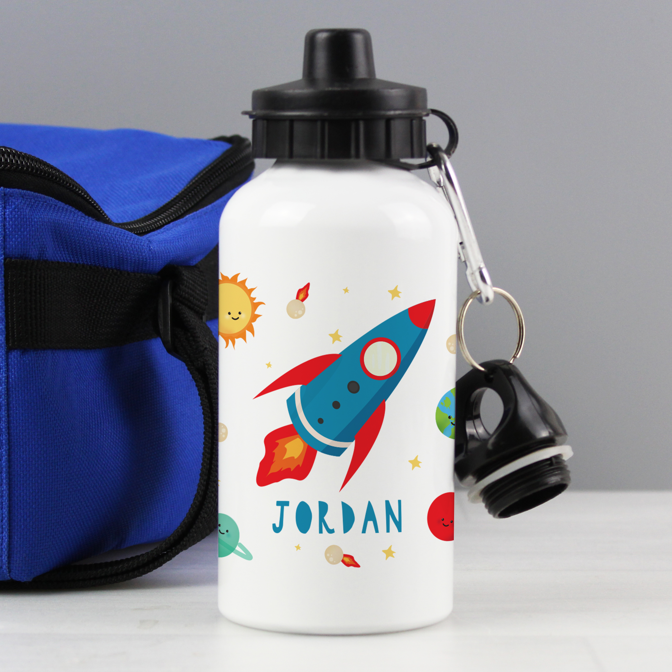 Personalised Rocket Water Bottle - 400ml Aluminium