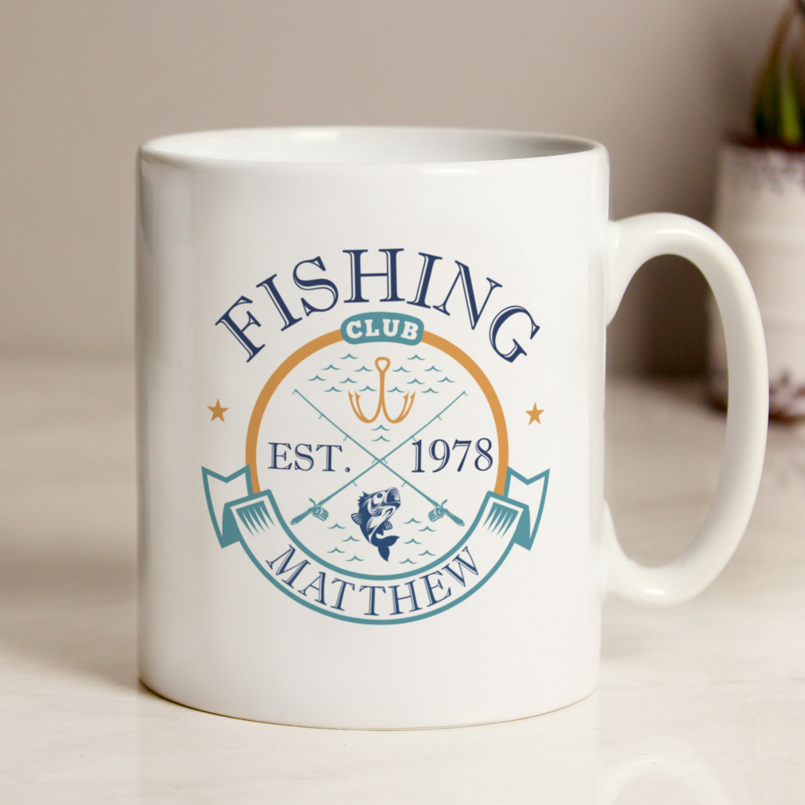 Personalised Fishing Club Mug - Custom Angler Gift