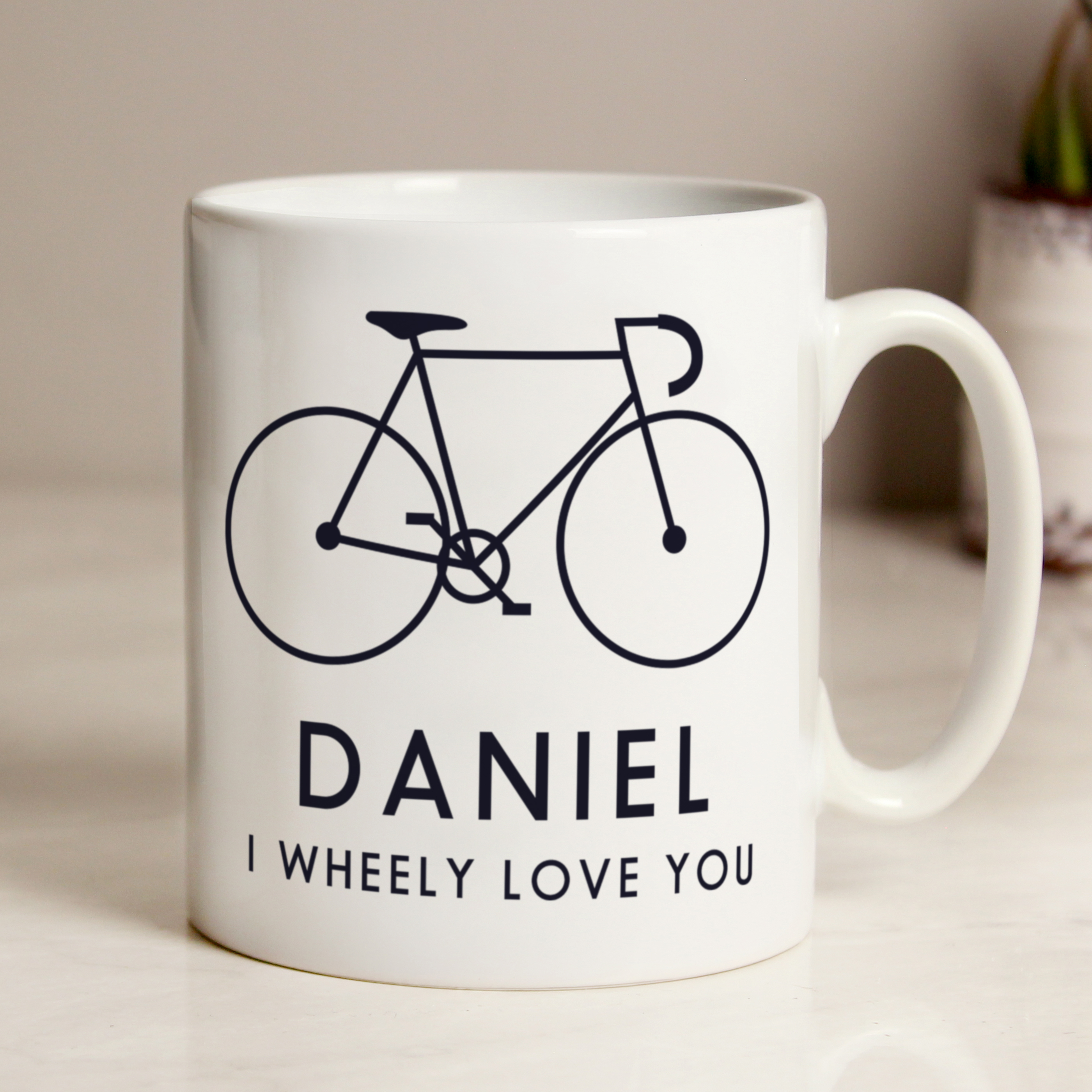 Personalised 'I Wheely Love You' Bike Mug - Ceramic Gift