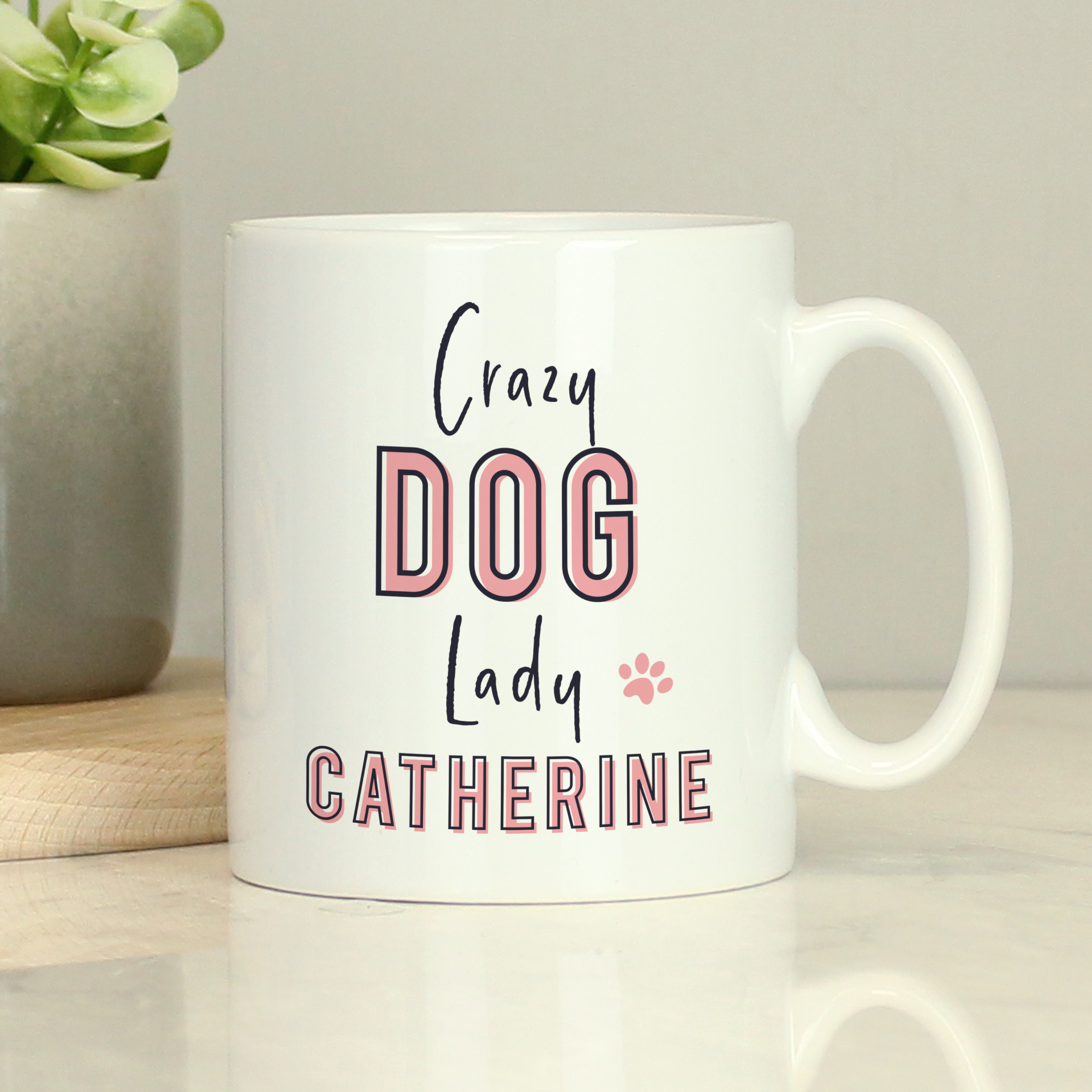 Personalised Crazy Dog Lady Mug - Custom Ceramic Gift