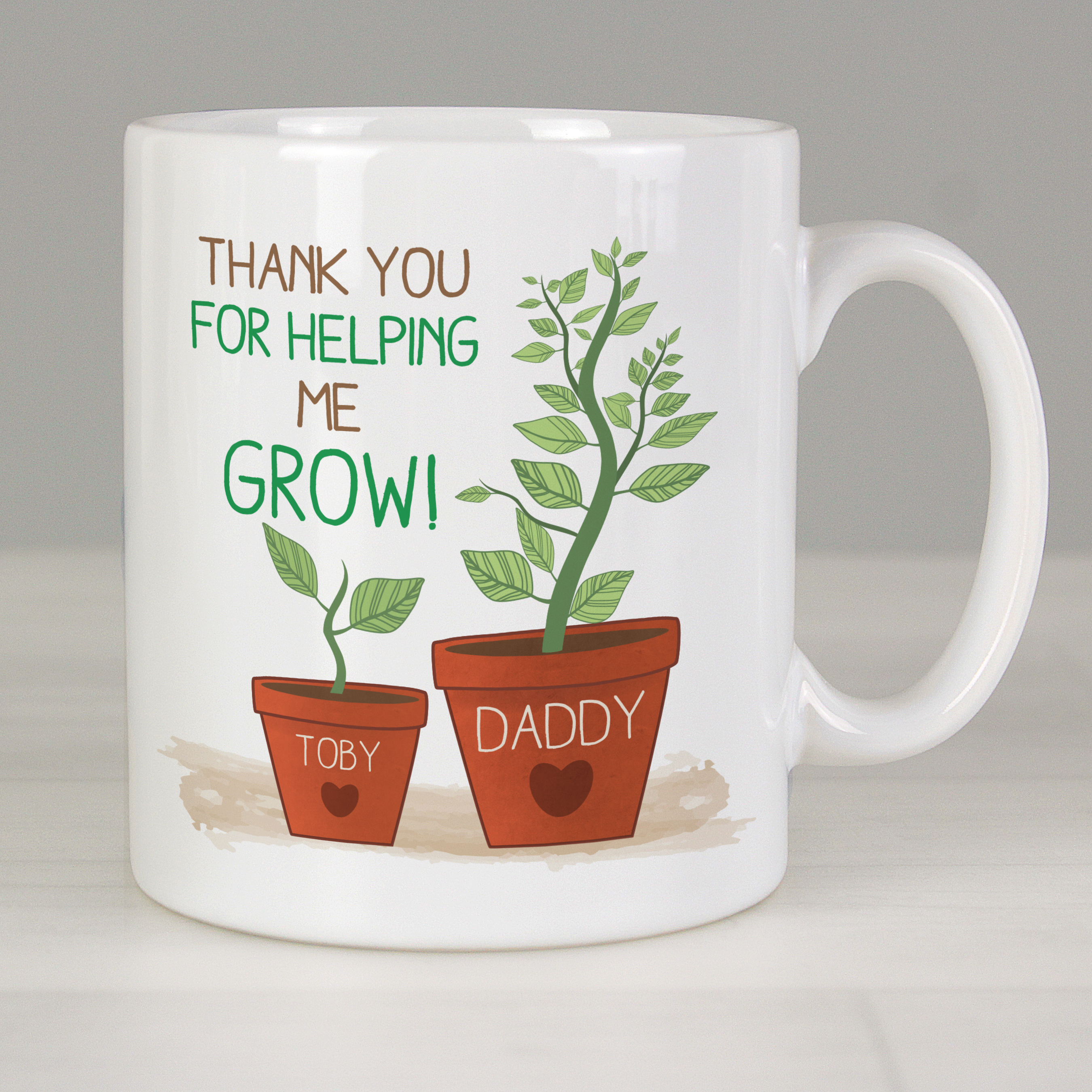 Personalised 'Helping Me Grow' Ceramic Mug
