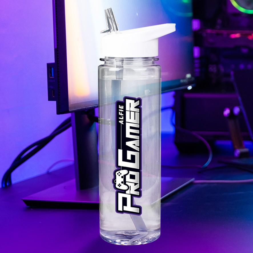 Personalised Pro Gamer Water Bottle | Custom Gaming Gift