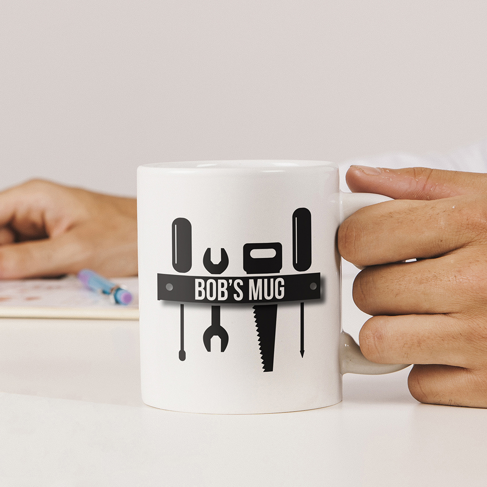 Personalised Tool Bench Mug - DIY Gift for Him
