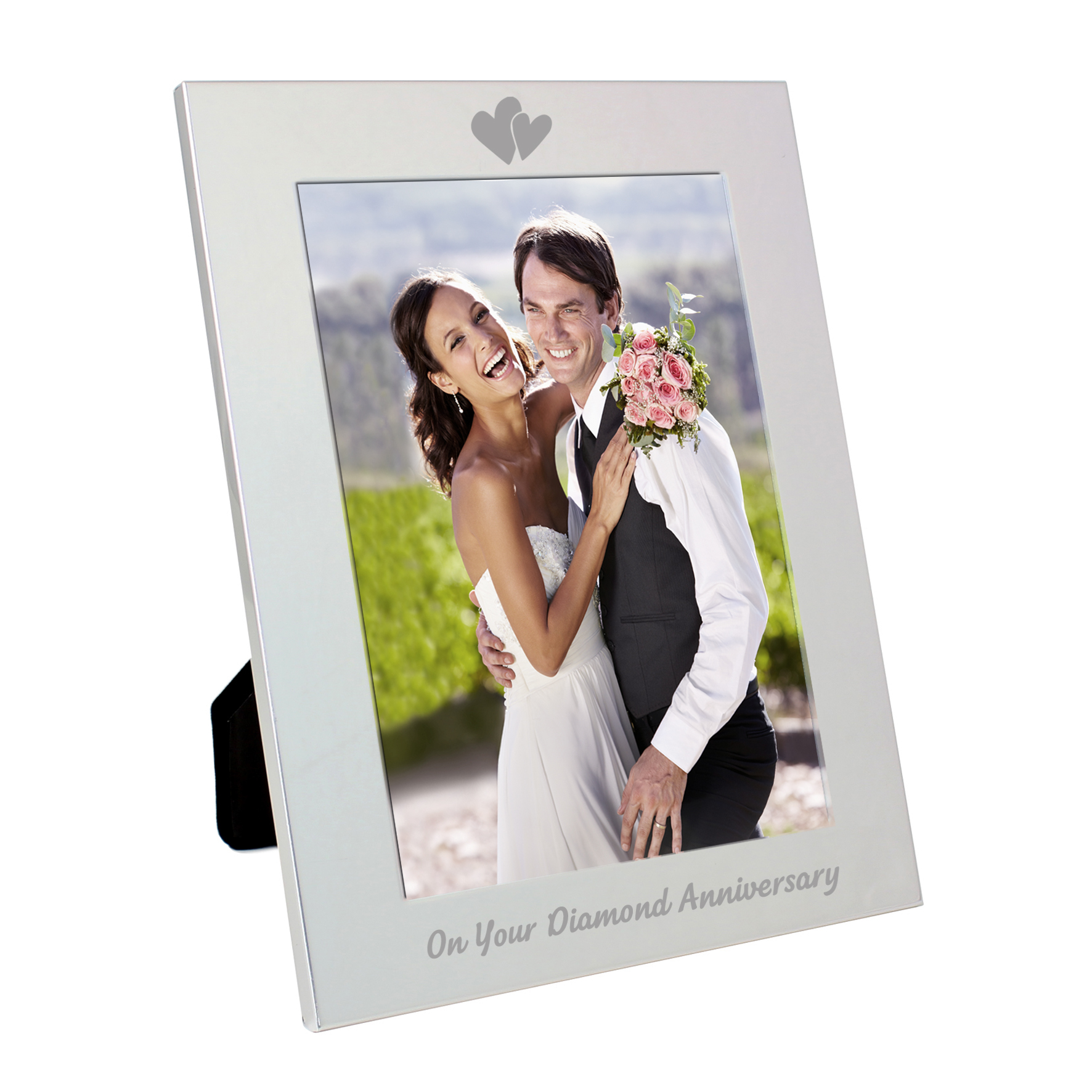 Silver Diamond Anniversary 5x7 Photo Frame