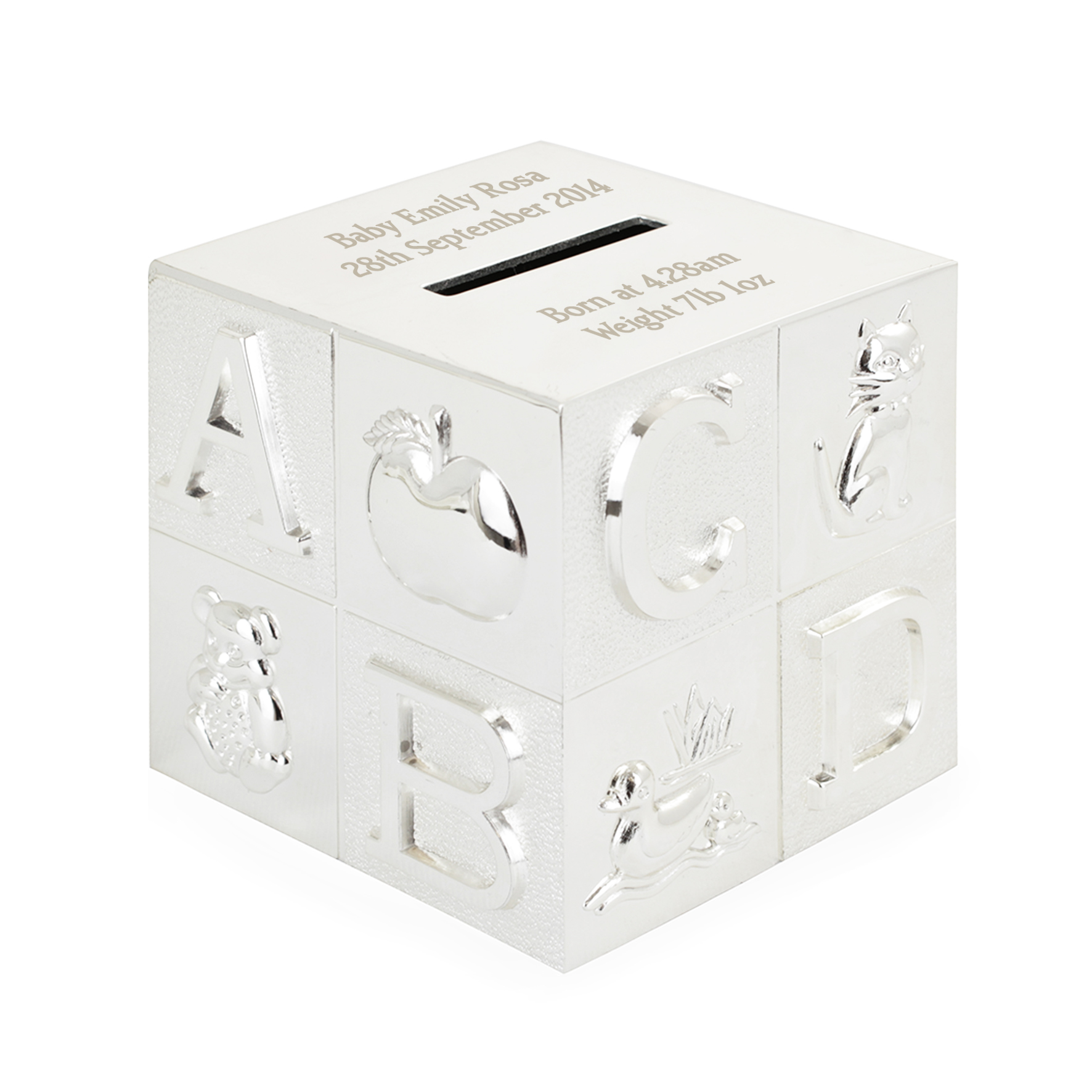 Personalised ABC Money Box | Unique Custom Gift