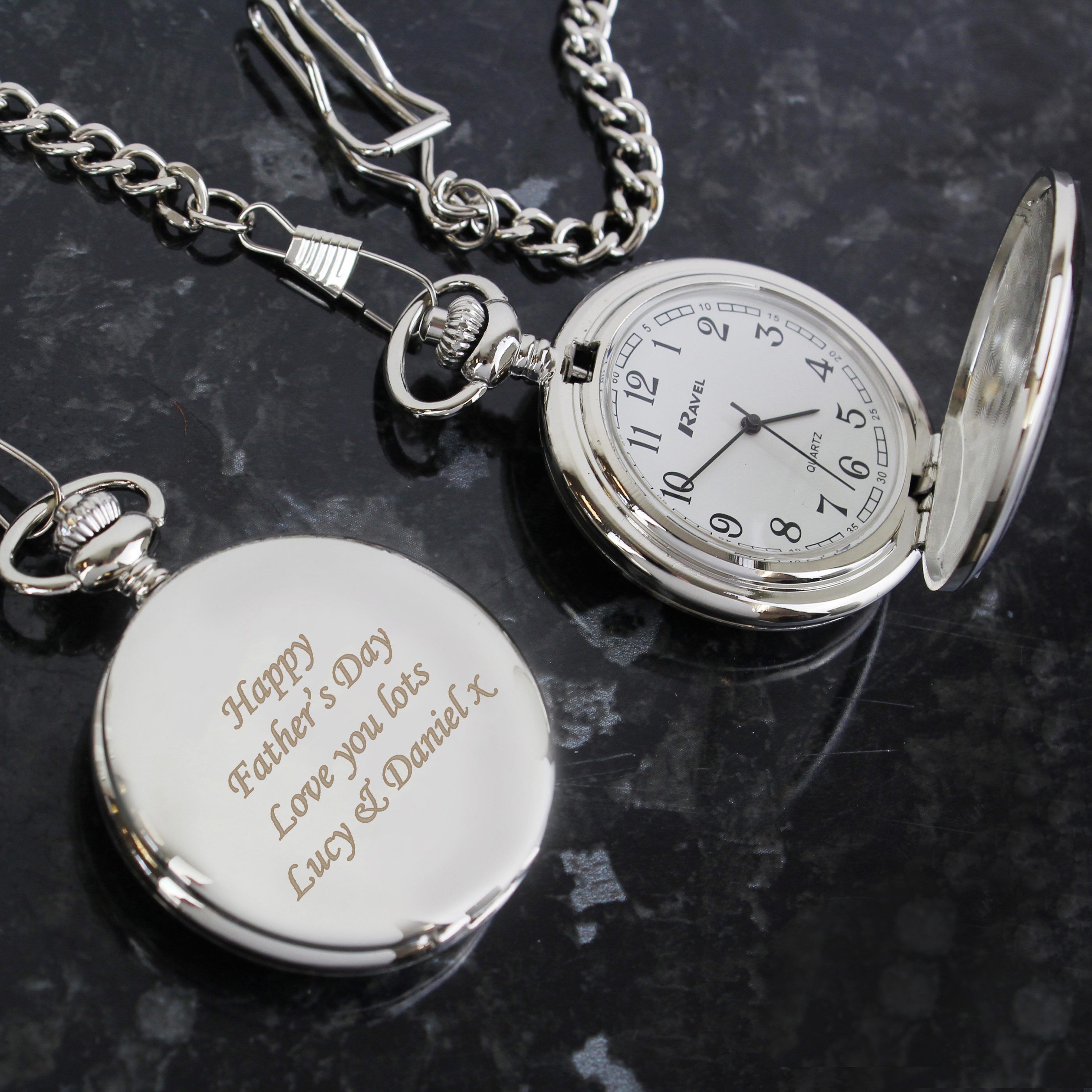 Personalised Pocket Fob Watch | Custom Engraved Gift