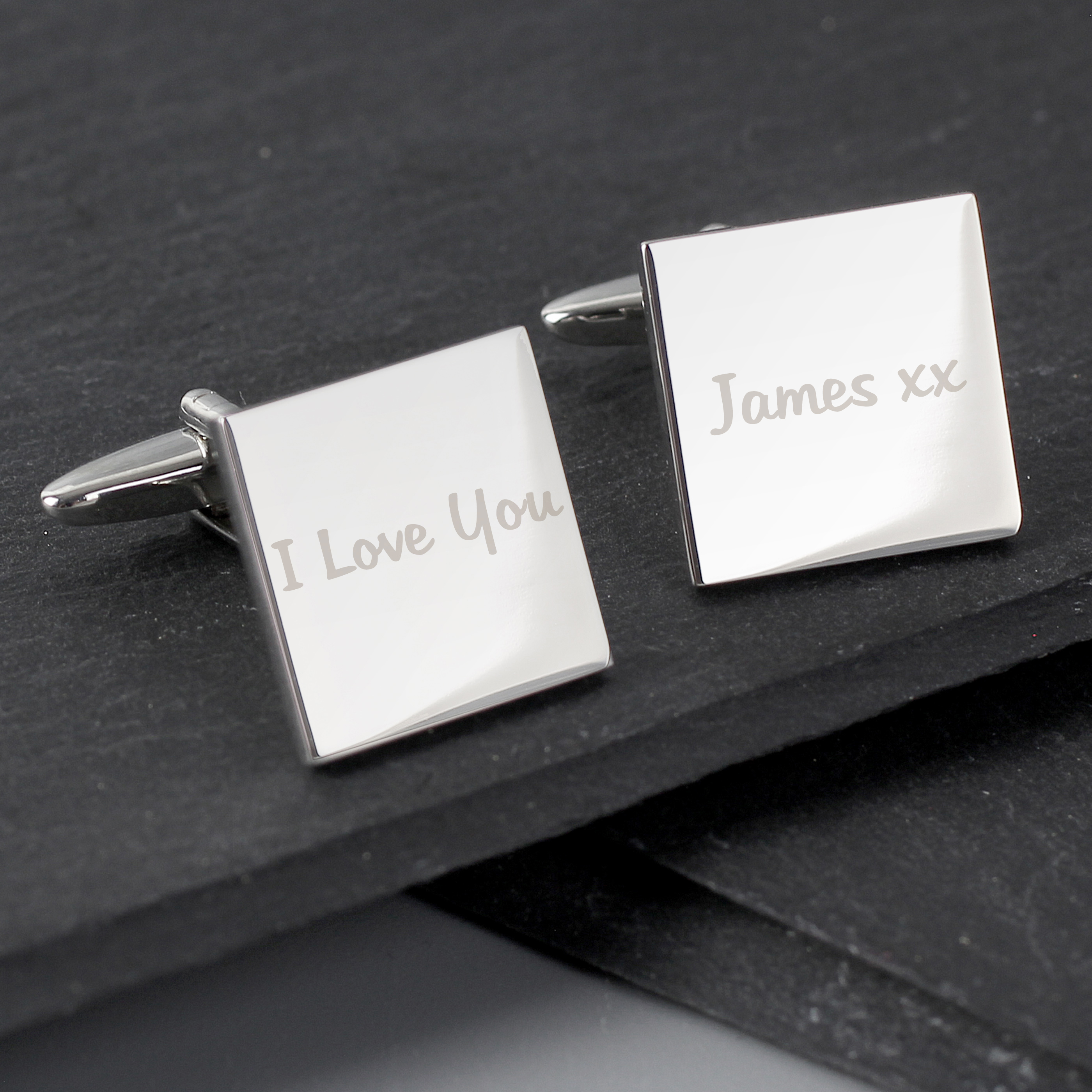 Personalised Message Square Cufflinks