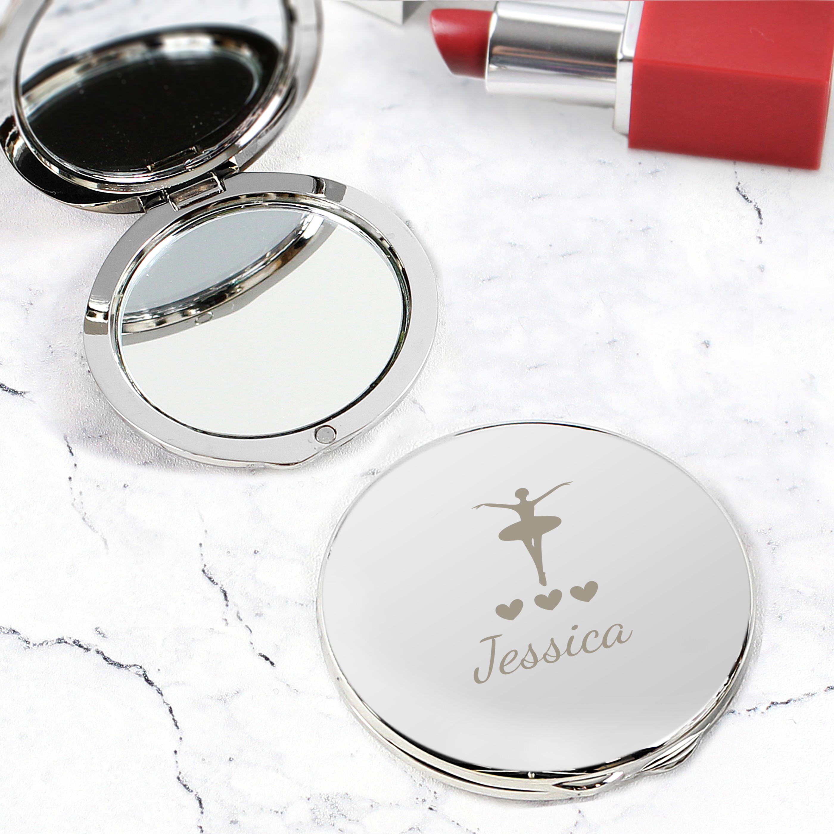 Personalised Ballerina Compact Mirror | Custom Gift