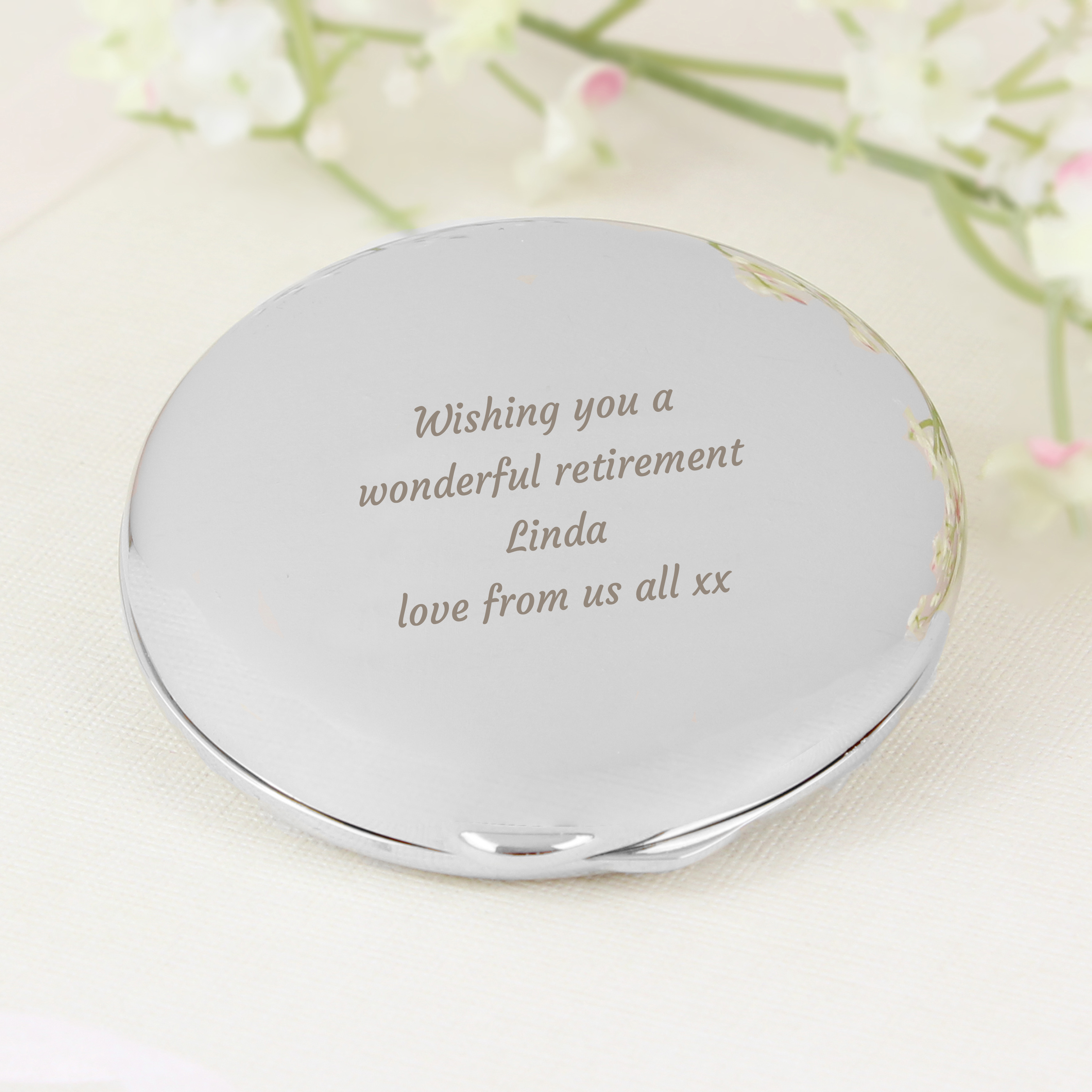 Personalised Any Message Compact Mirror | Custom Gift