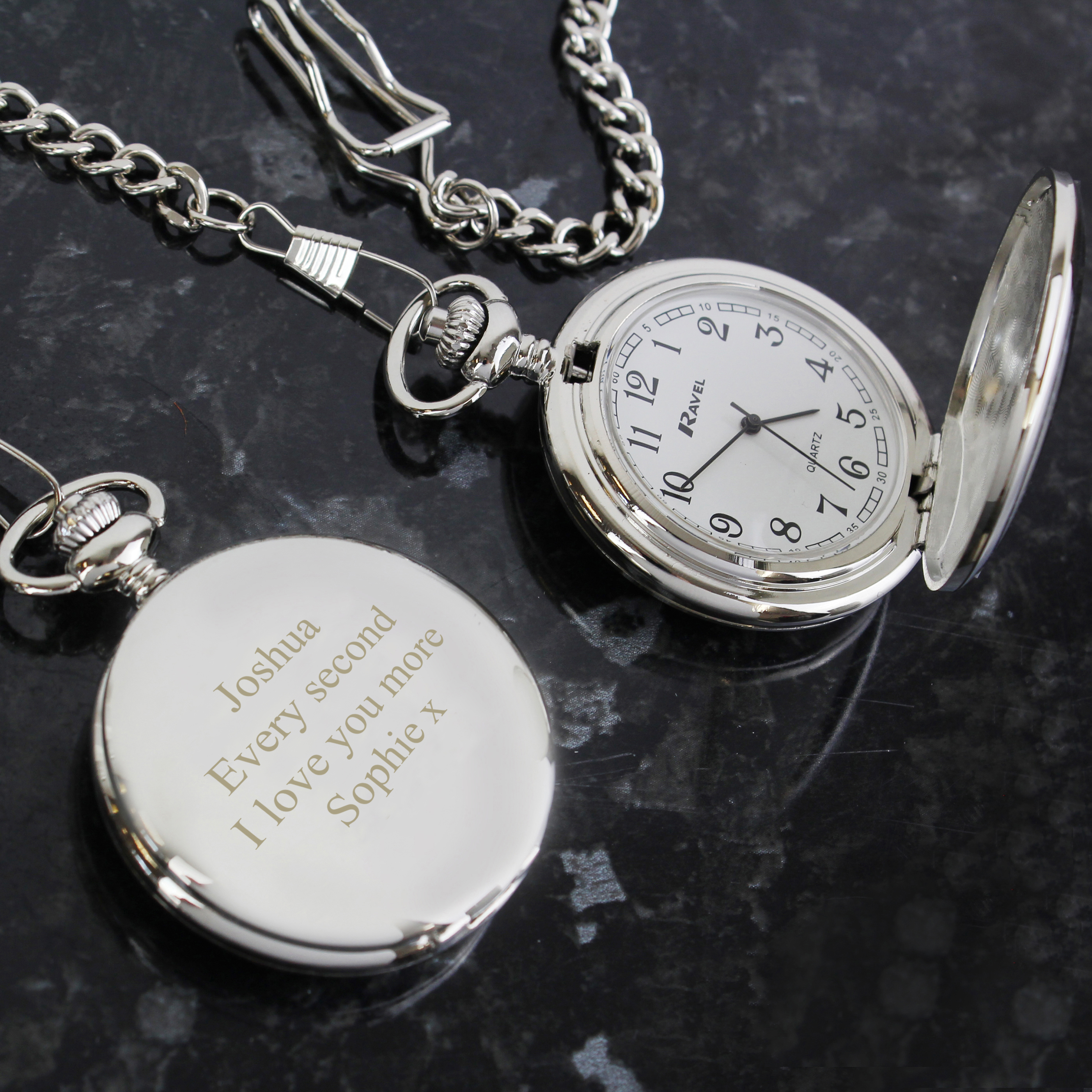 Personalised Formal Pocket Fob Watch | Custom Engraved Gift