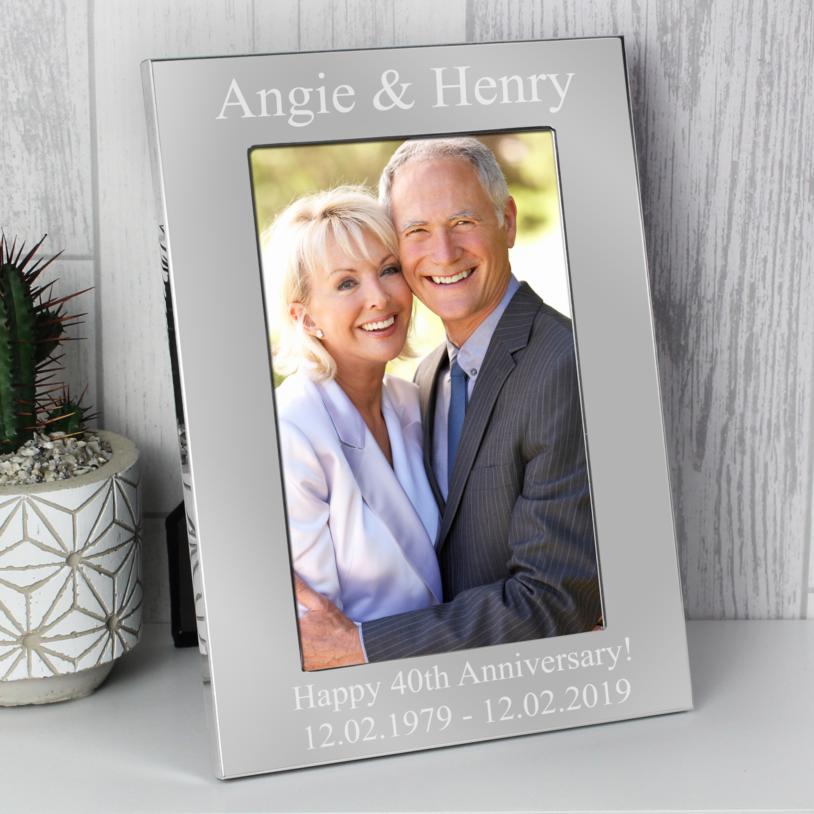 Personalised Silver 6x4 Photo Frame