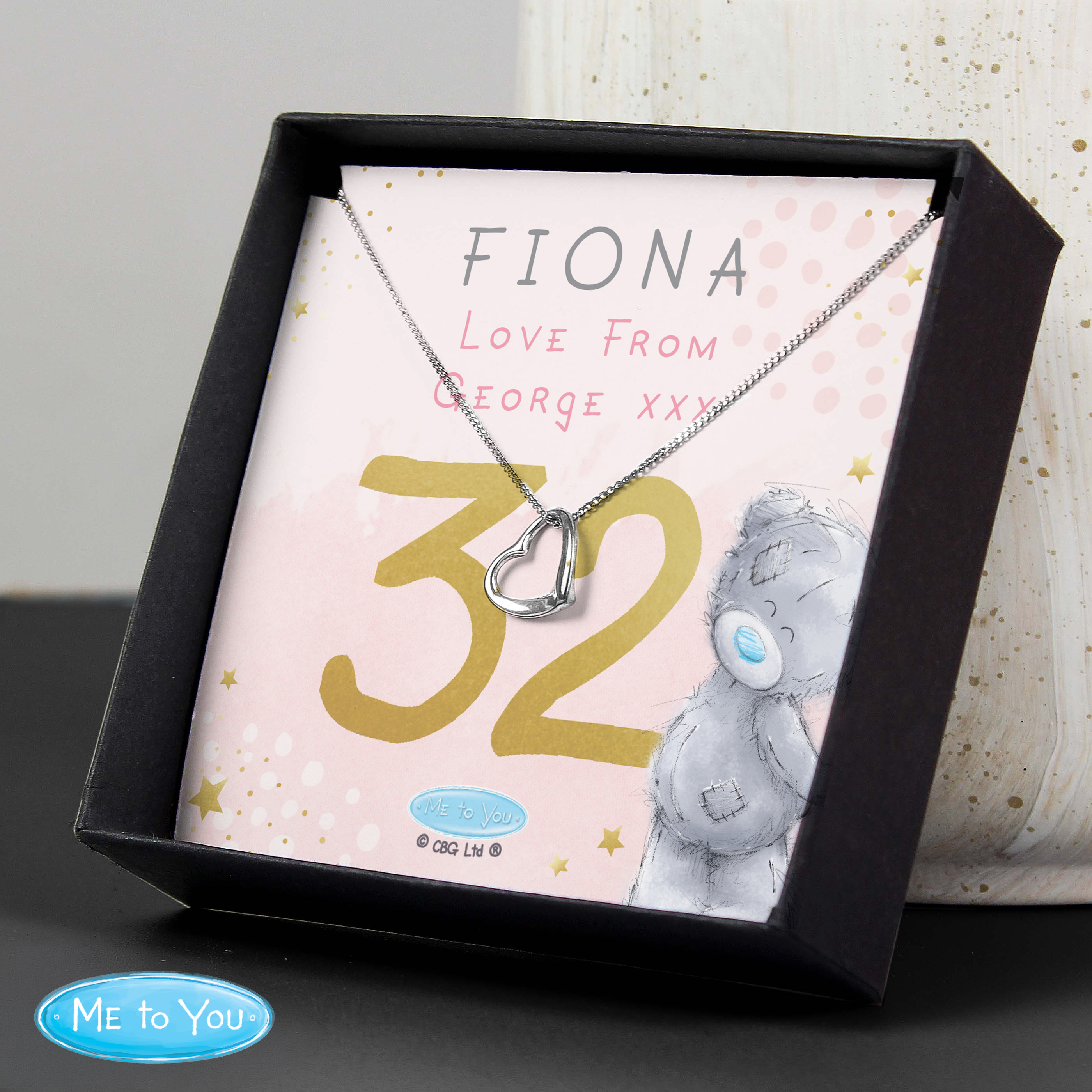 Personalised Sparkle & Shine Birthday Necklace & Box