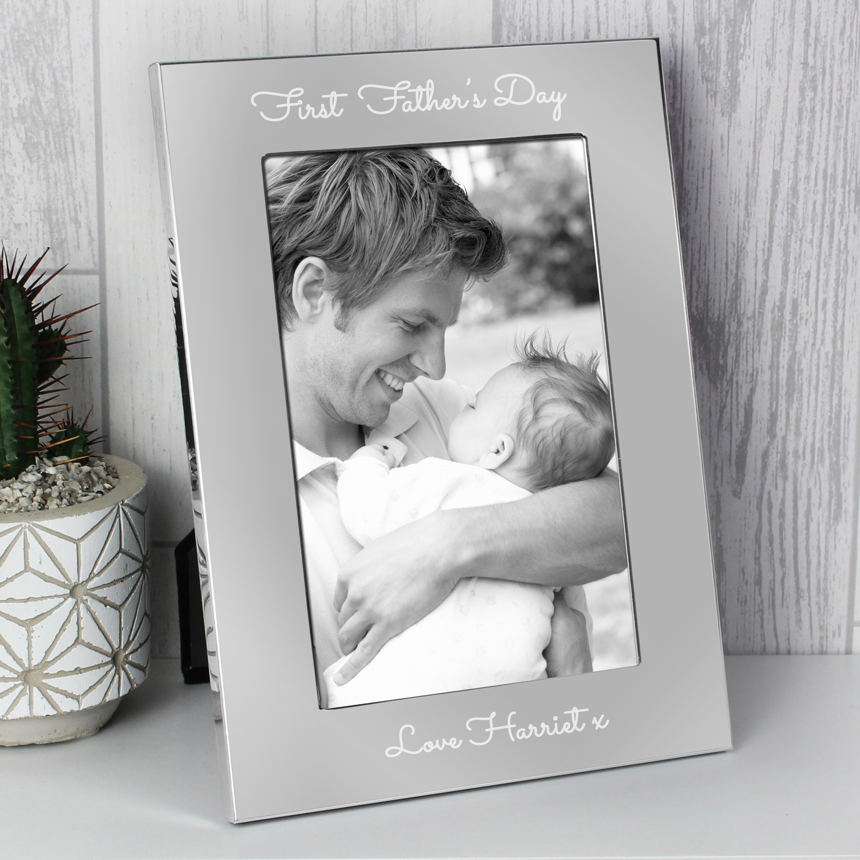 Personalised Free Text Silver 5x7 Photo Frame