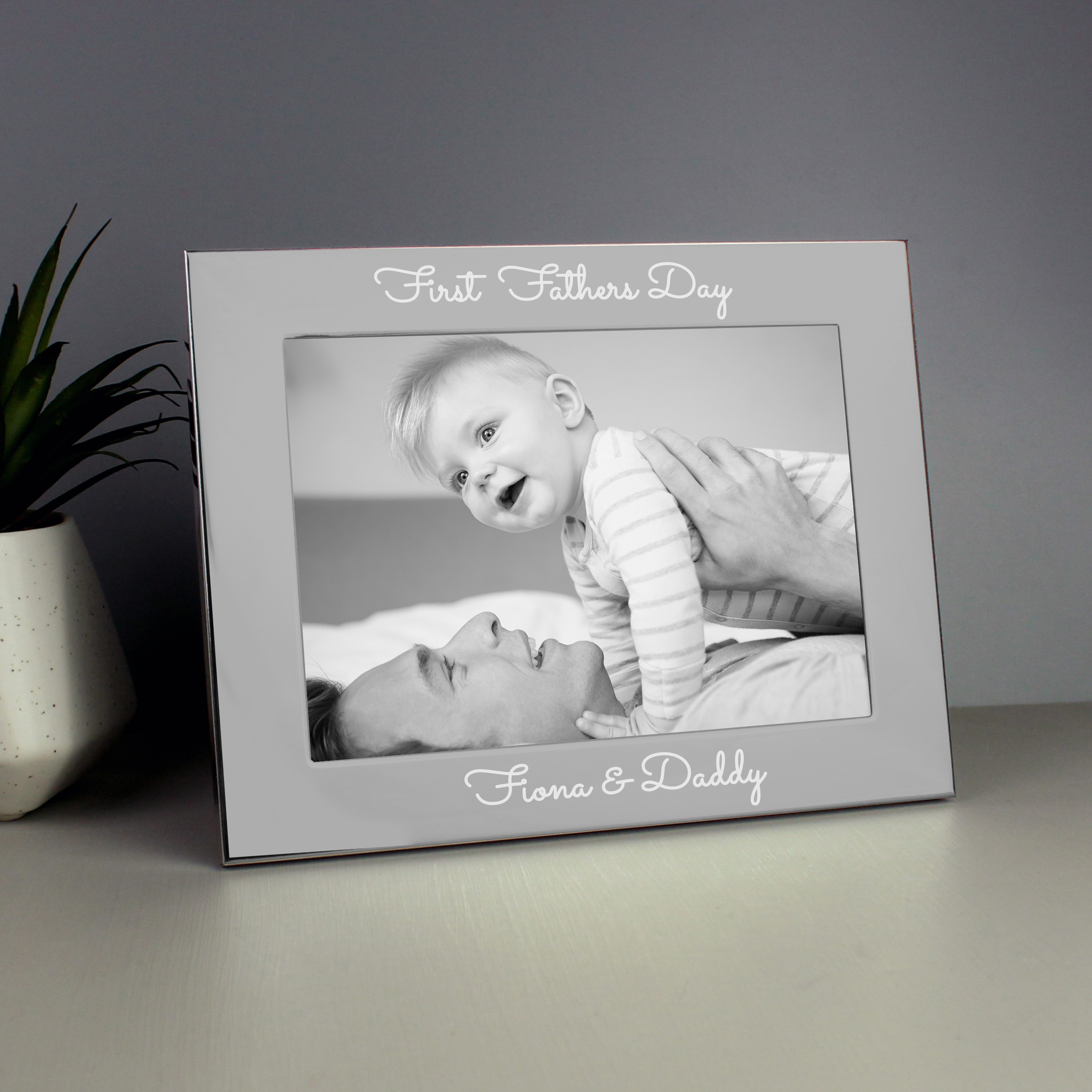 Personalised Silver 5x7 Photo Frame with Free Text Message