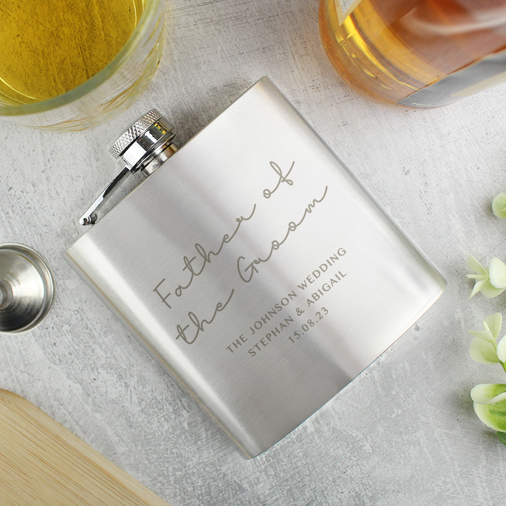 Personalised Stainless Steel Hip Flask Gift