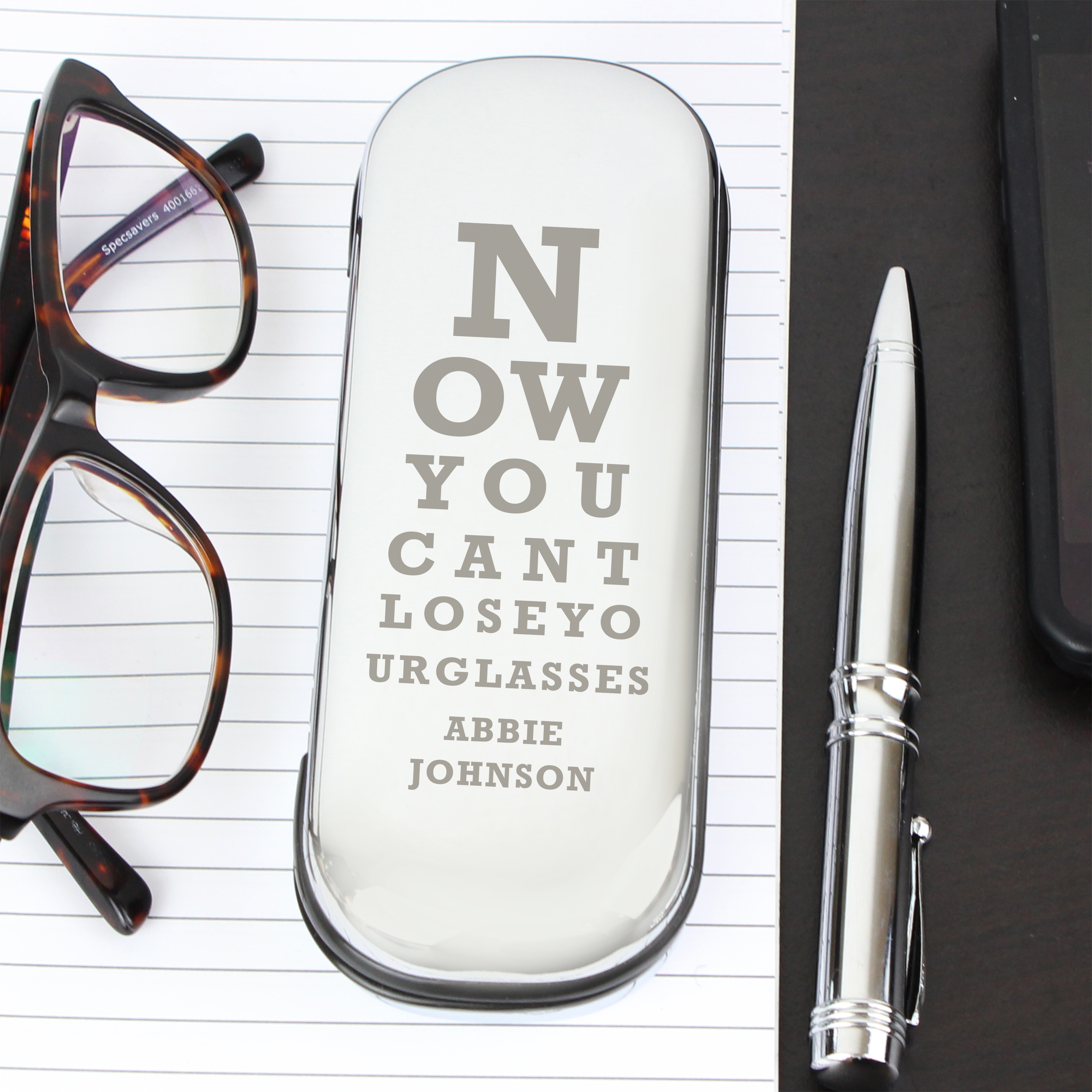 Personalised Eye Exam Glasses Case | Custom Gift