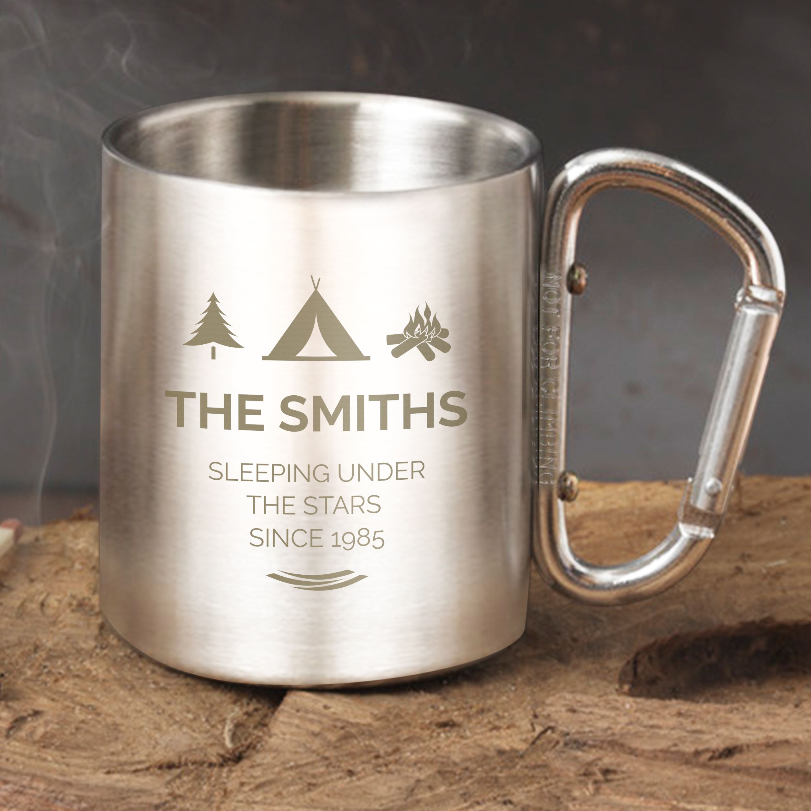 Personalised Wilderness Wanderer Stainless Steel Camping Mug