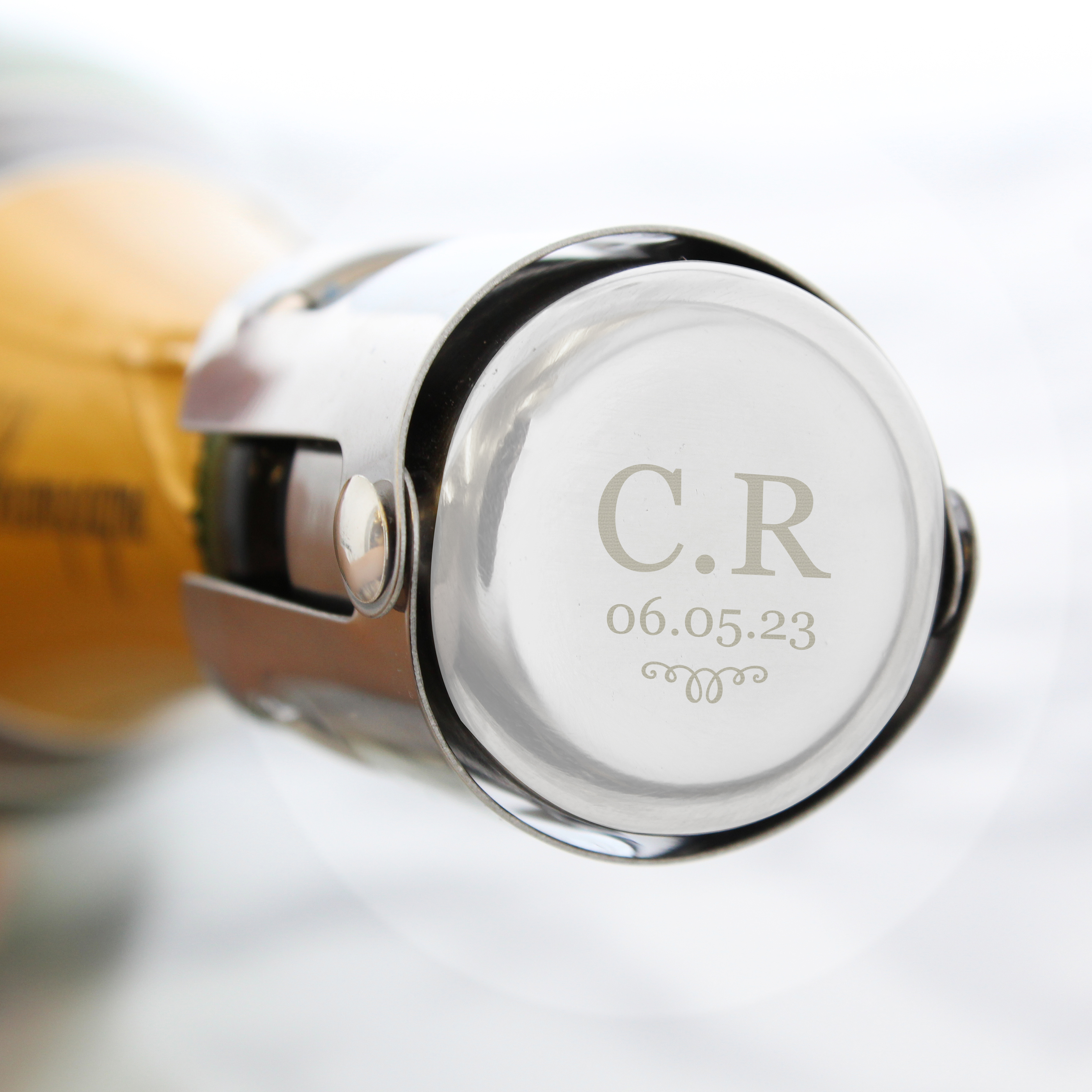 Personalised Initials & Date Bottle Stopper