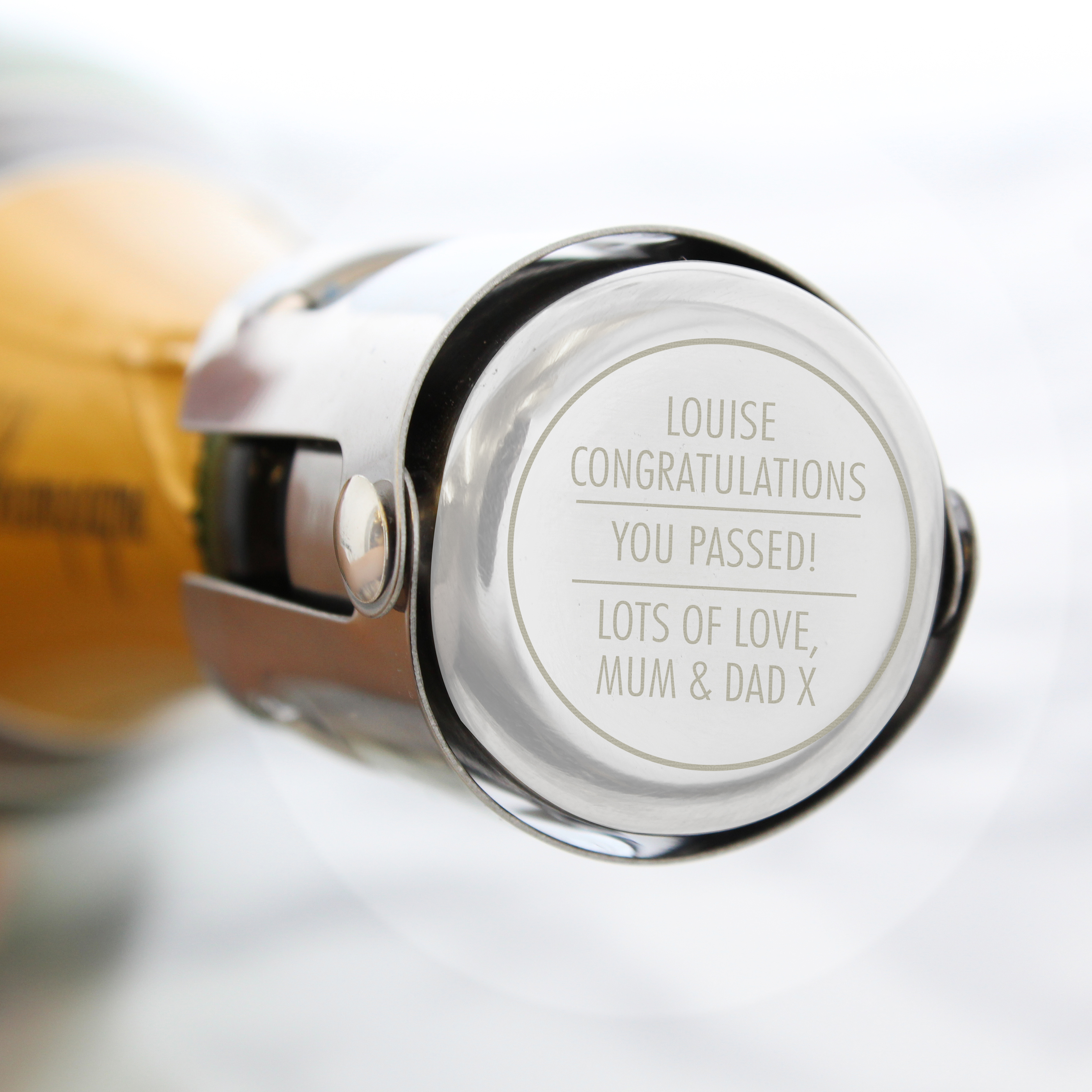 Personalised Any Message Stainless Steel Bottle Stopper