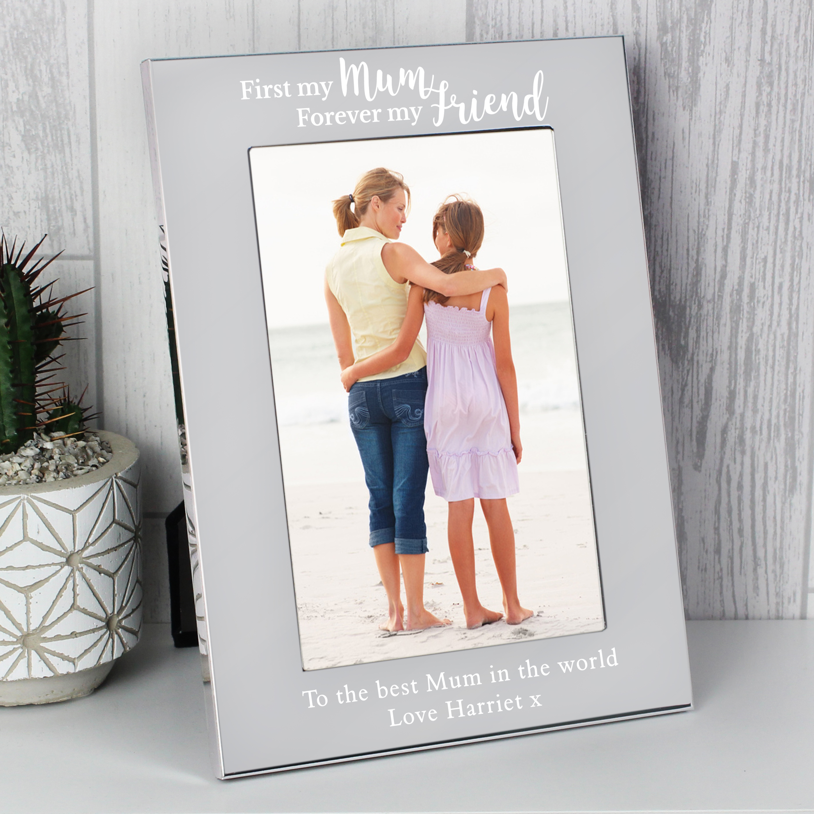 Personalised 'First My Mum' Silver Photo Frame 4x6