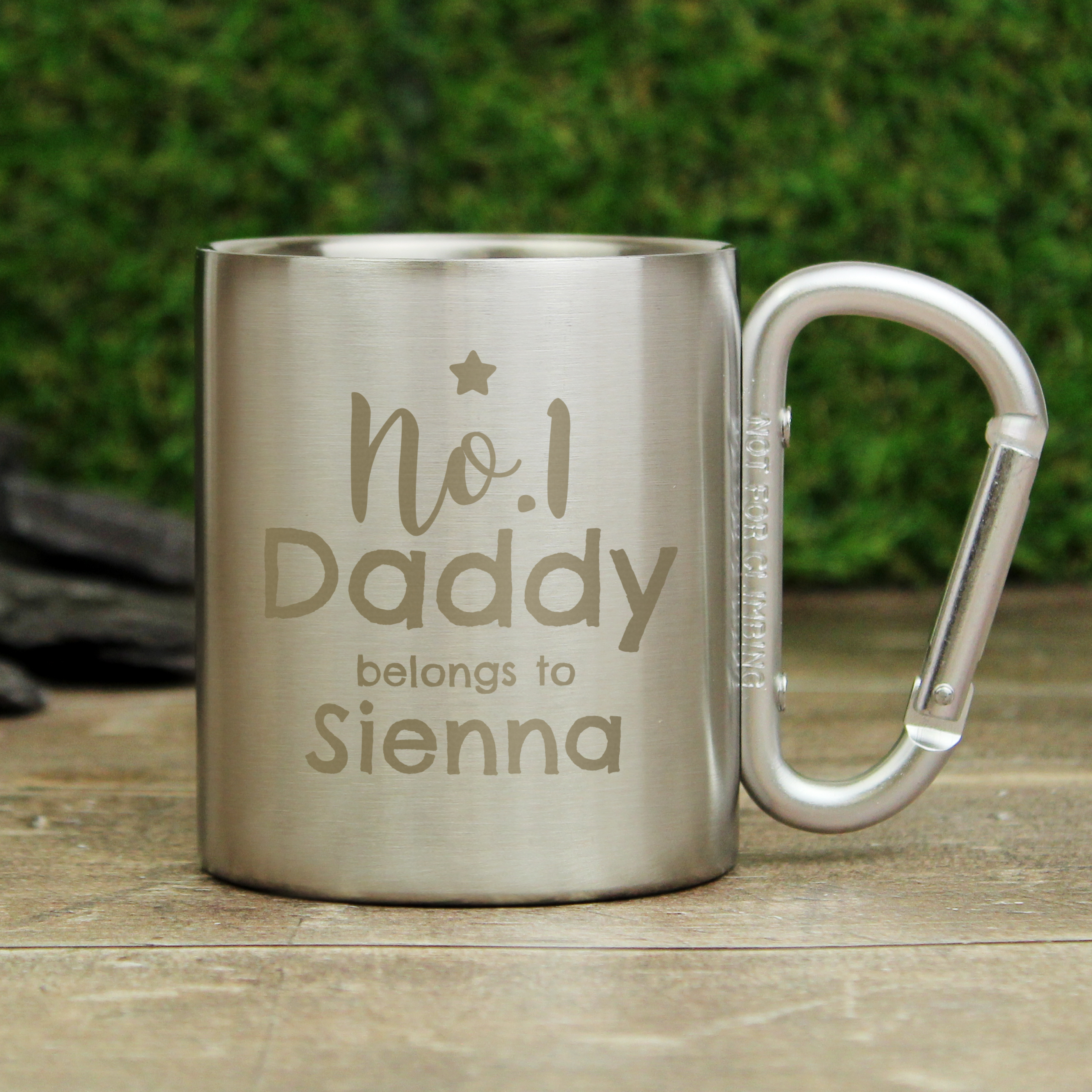 Personalised No.1 Daddy Metal Mug – Stainless Steel