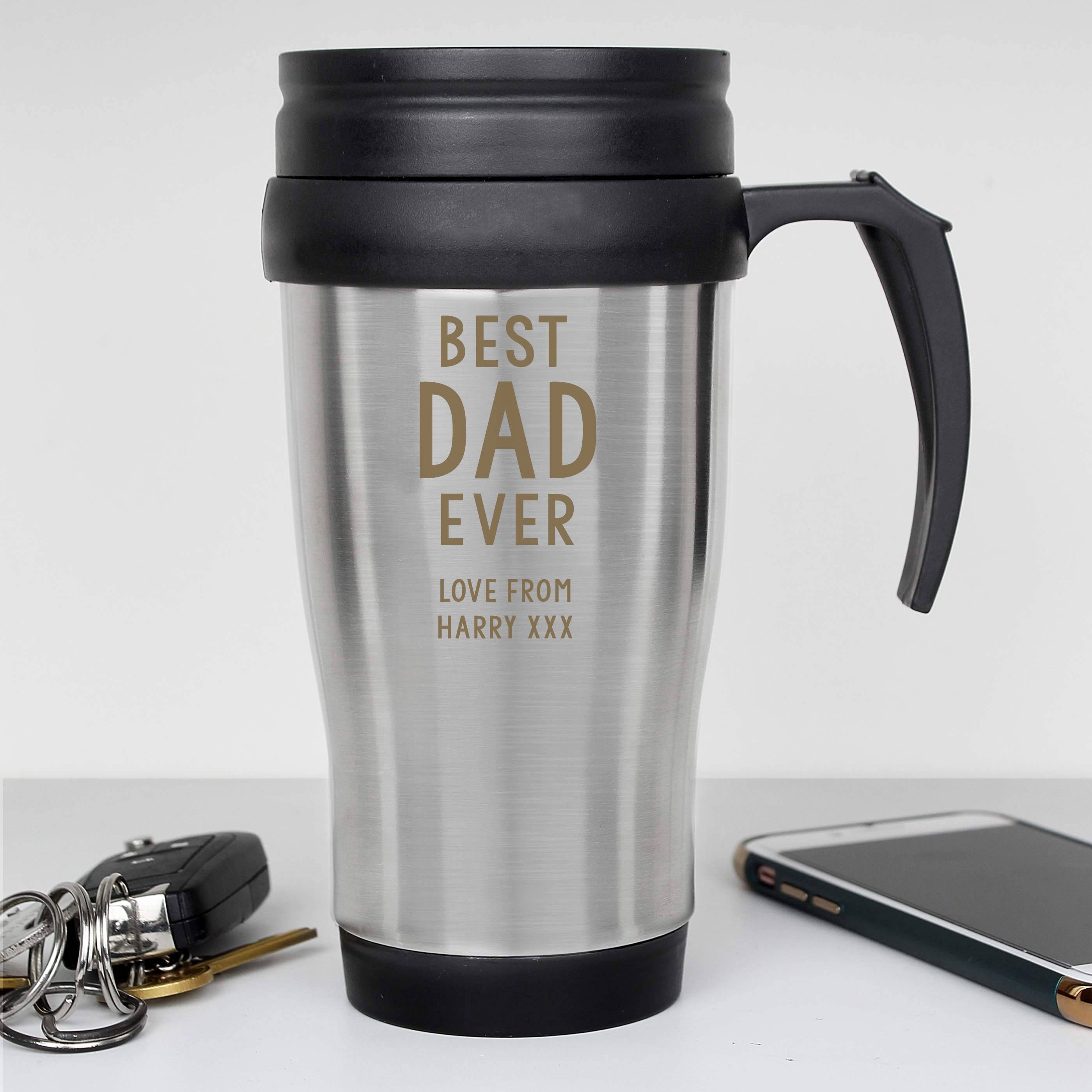 Personalised Stainless Steel Thermal Travel Mug