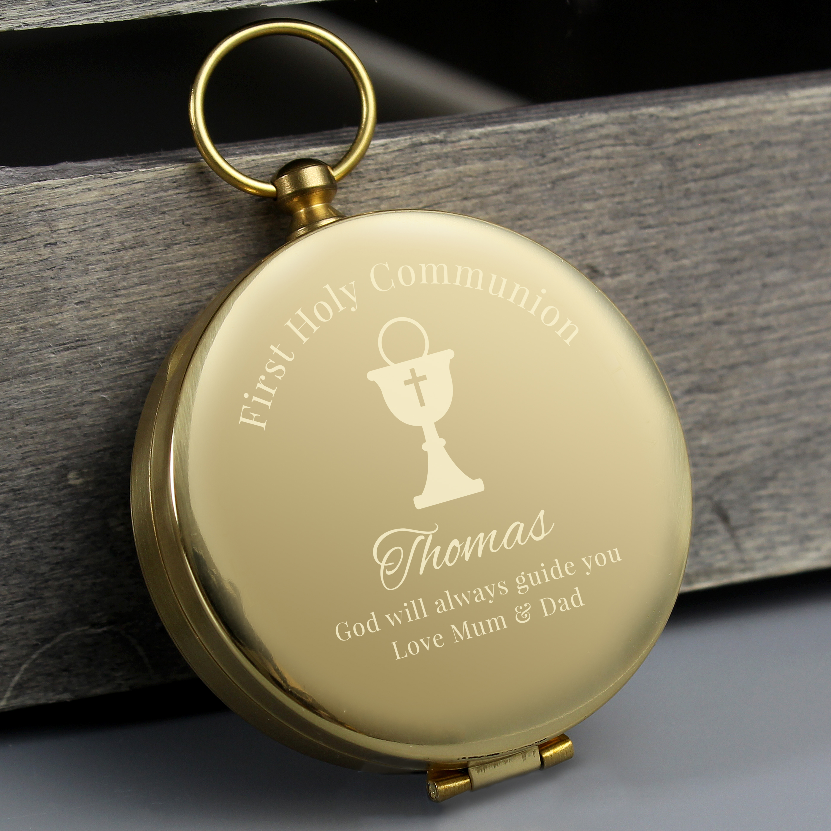 Personalised First Holy Communion Compass | Engraved Keepsake Gift