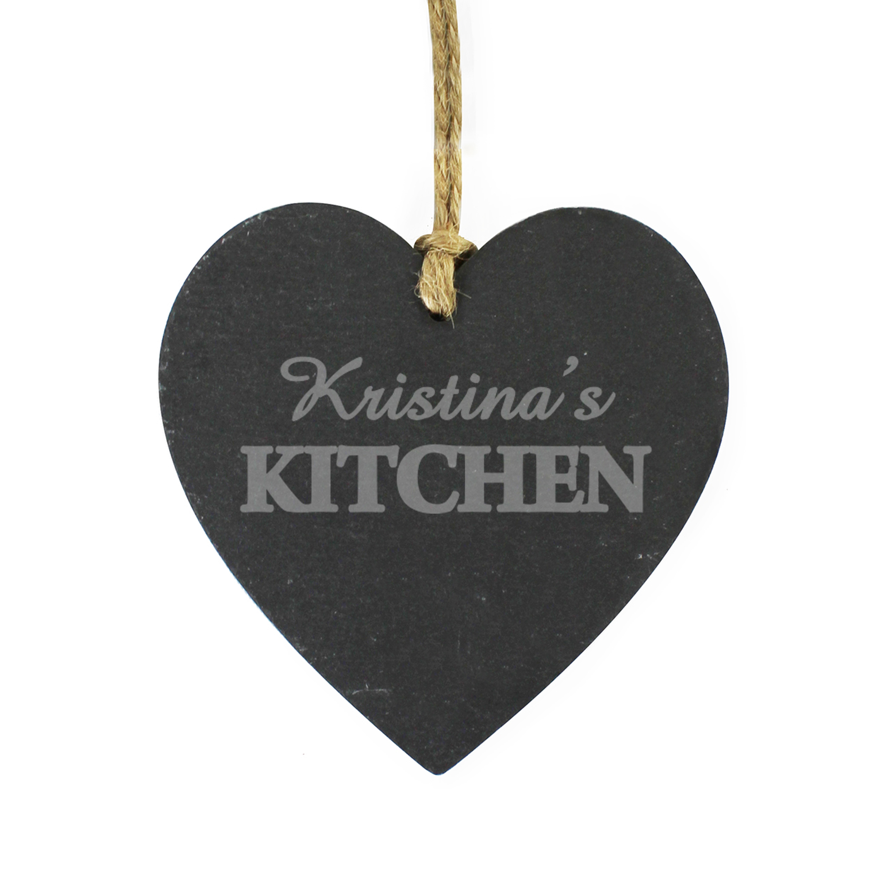 Personalised Kitchen Slate Heart Decoration | Every Gift Gives