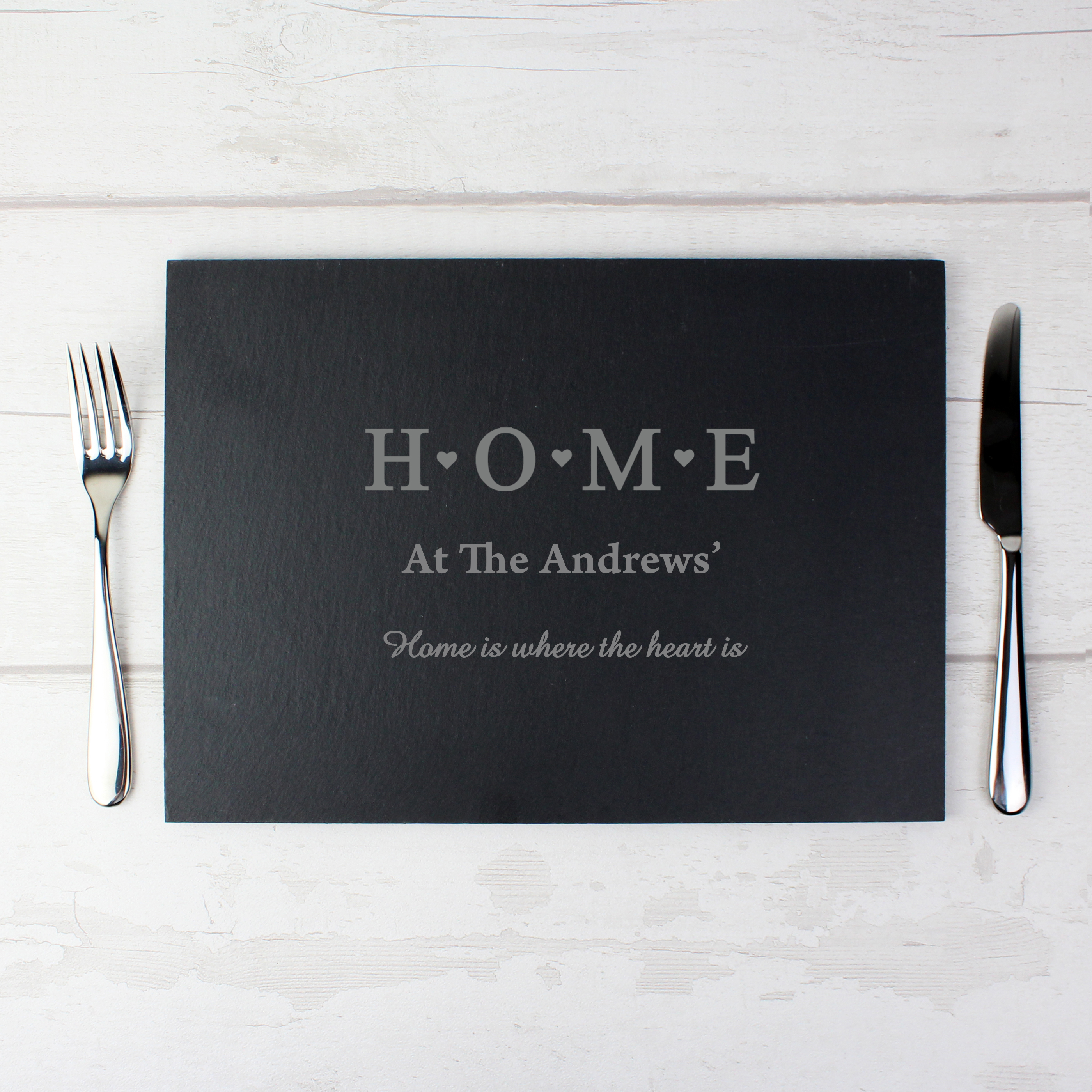 Personalised HOME Slate Rectangle Placemat | Unique Gift