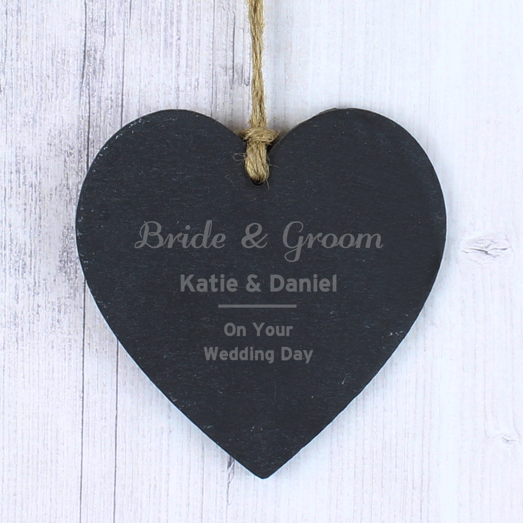 Personalised Classic Slate Heart Decoration | Every Gift Gives