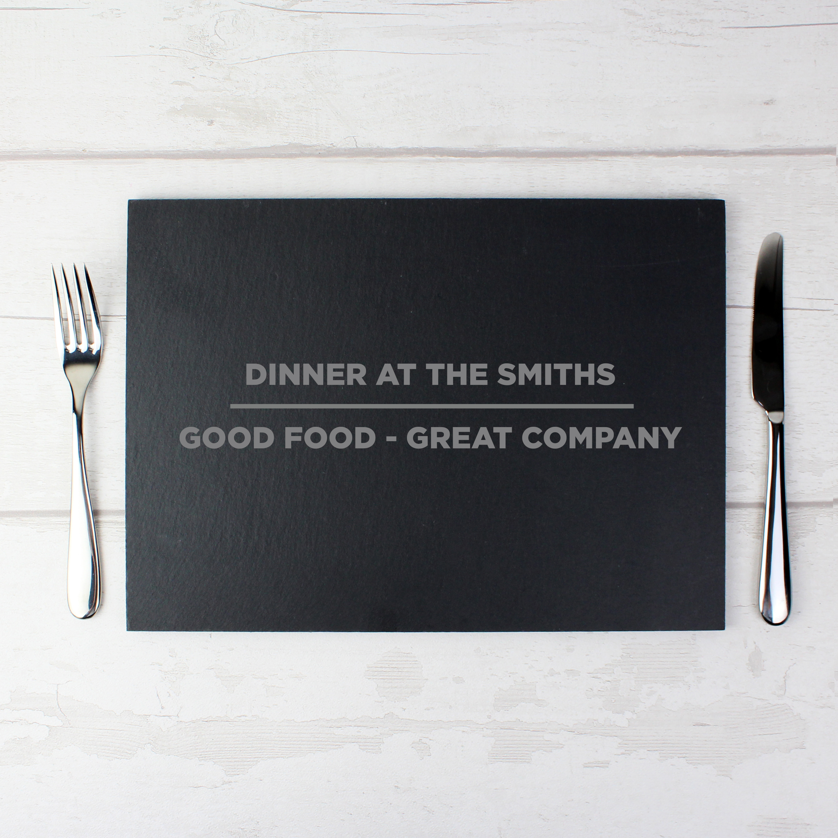 Personalised Classic Slate Rectangle Placemat | Unique Dining Gift