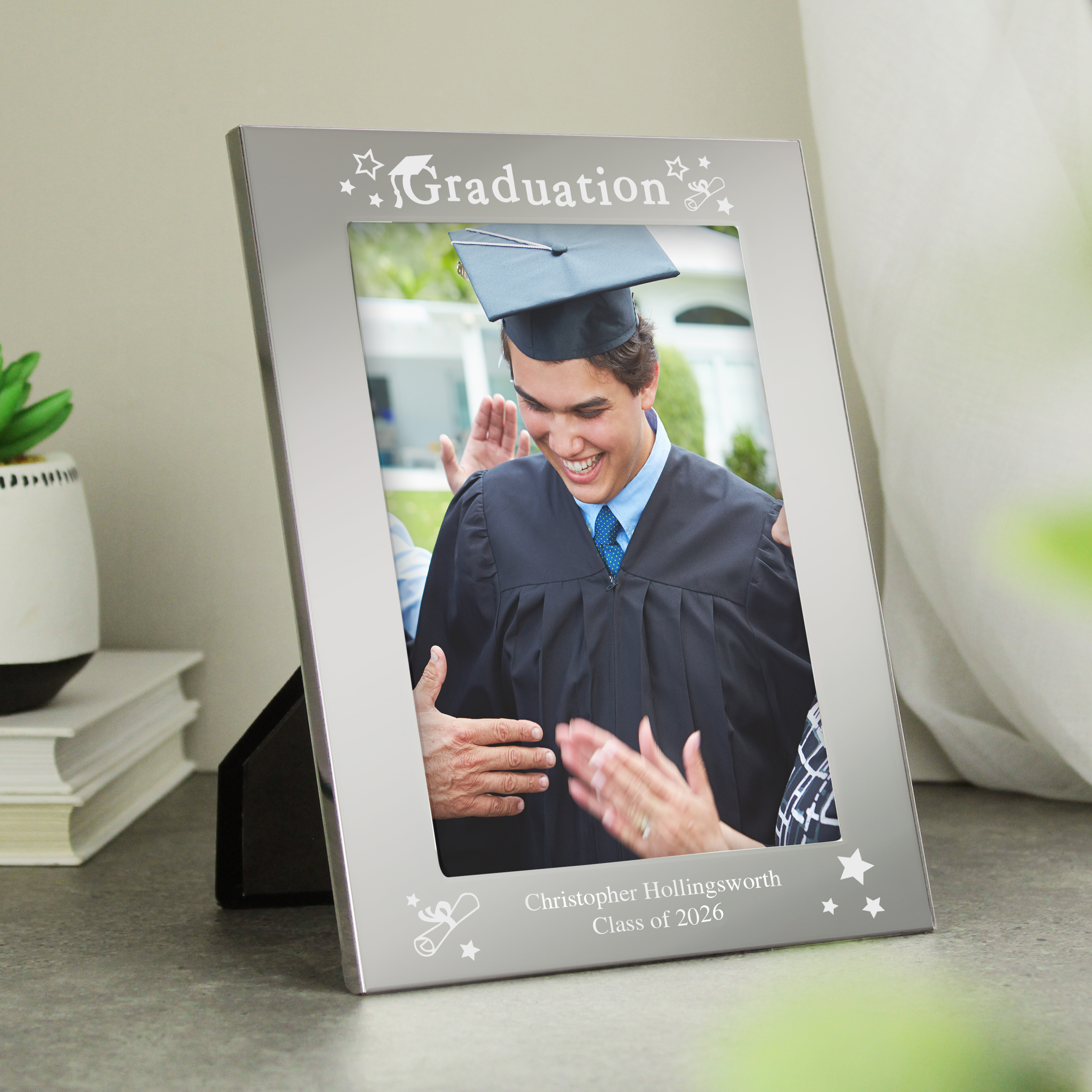 Personalised Graduation 5x7 Mirrored Photo Frame