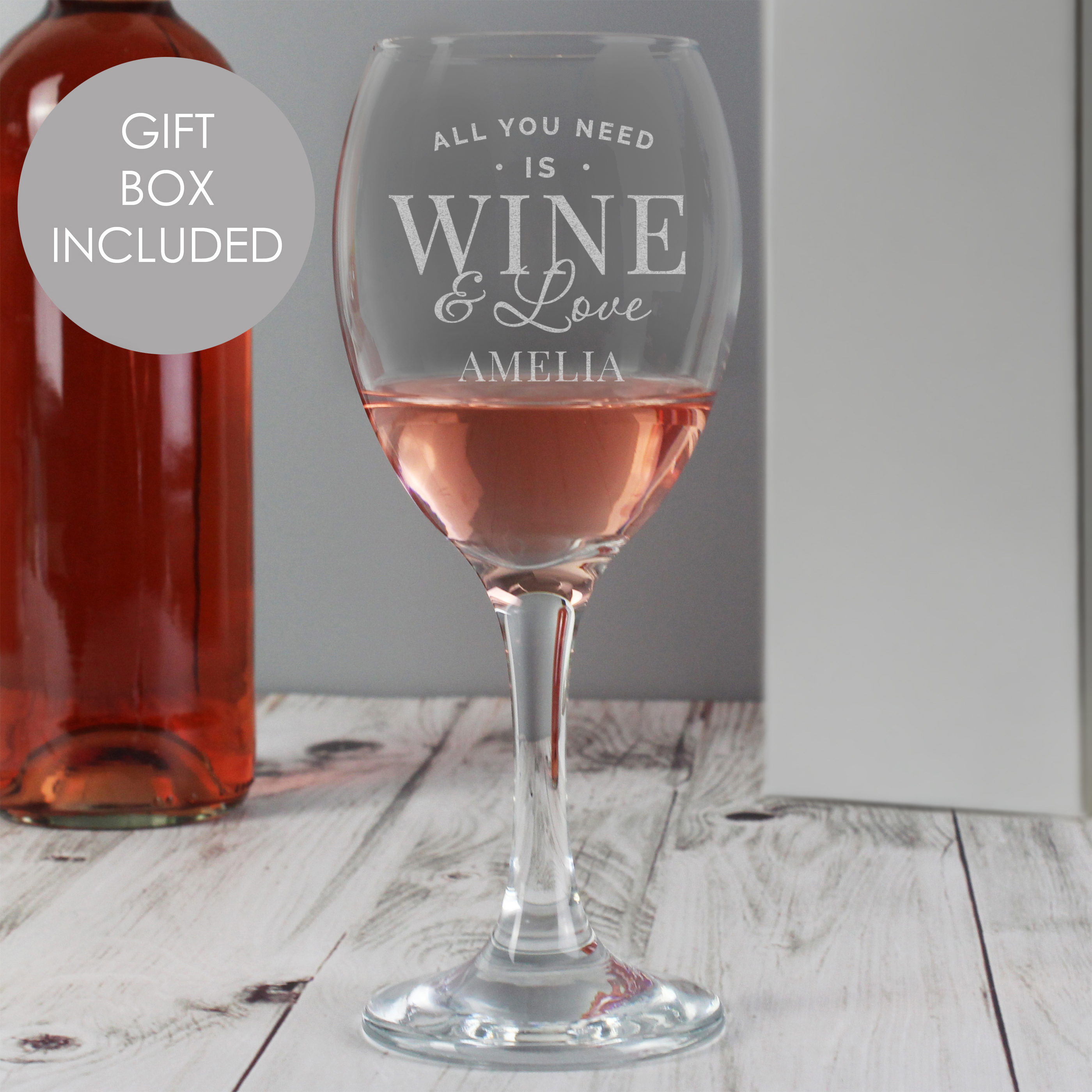 Personalised 'All You Need is Wine' Glass