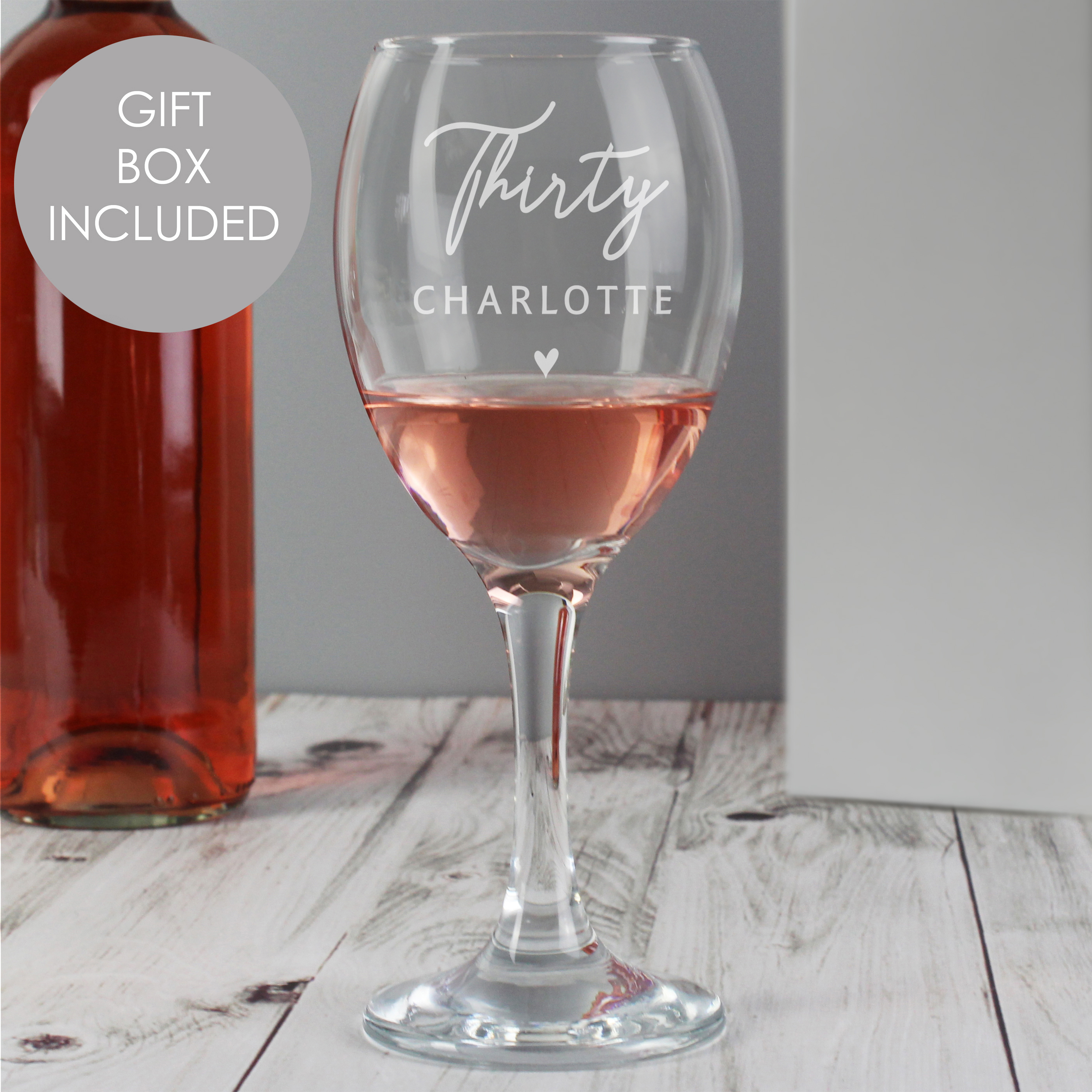 Personalised Big Age Birthday Wine Glass