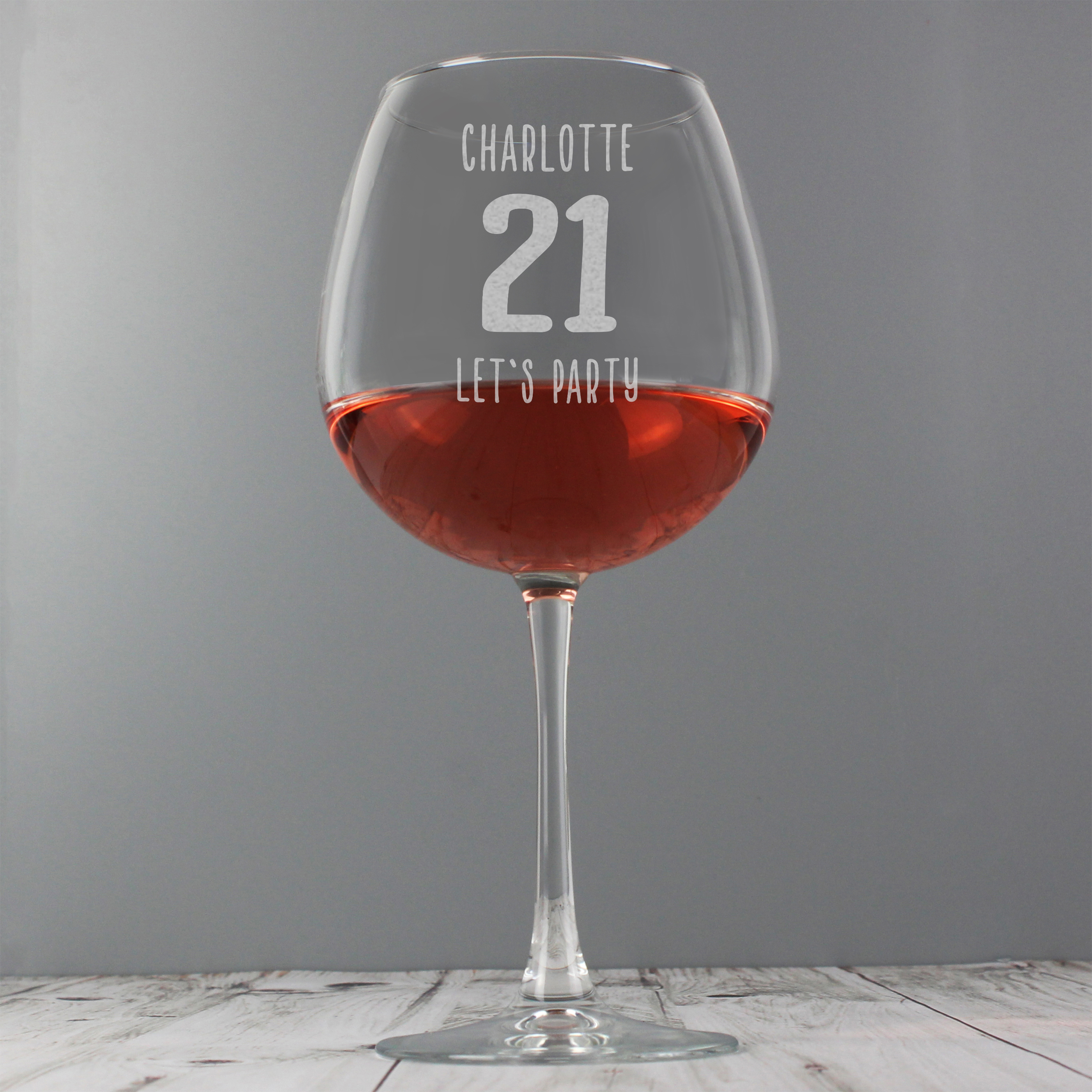 Personalised Big Age Wine Glass for Birthdays