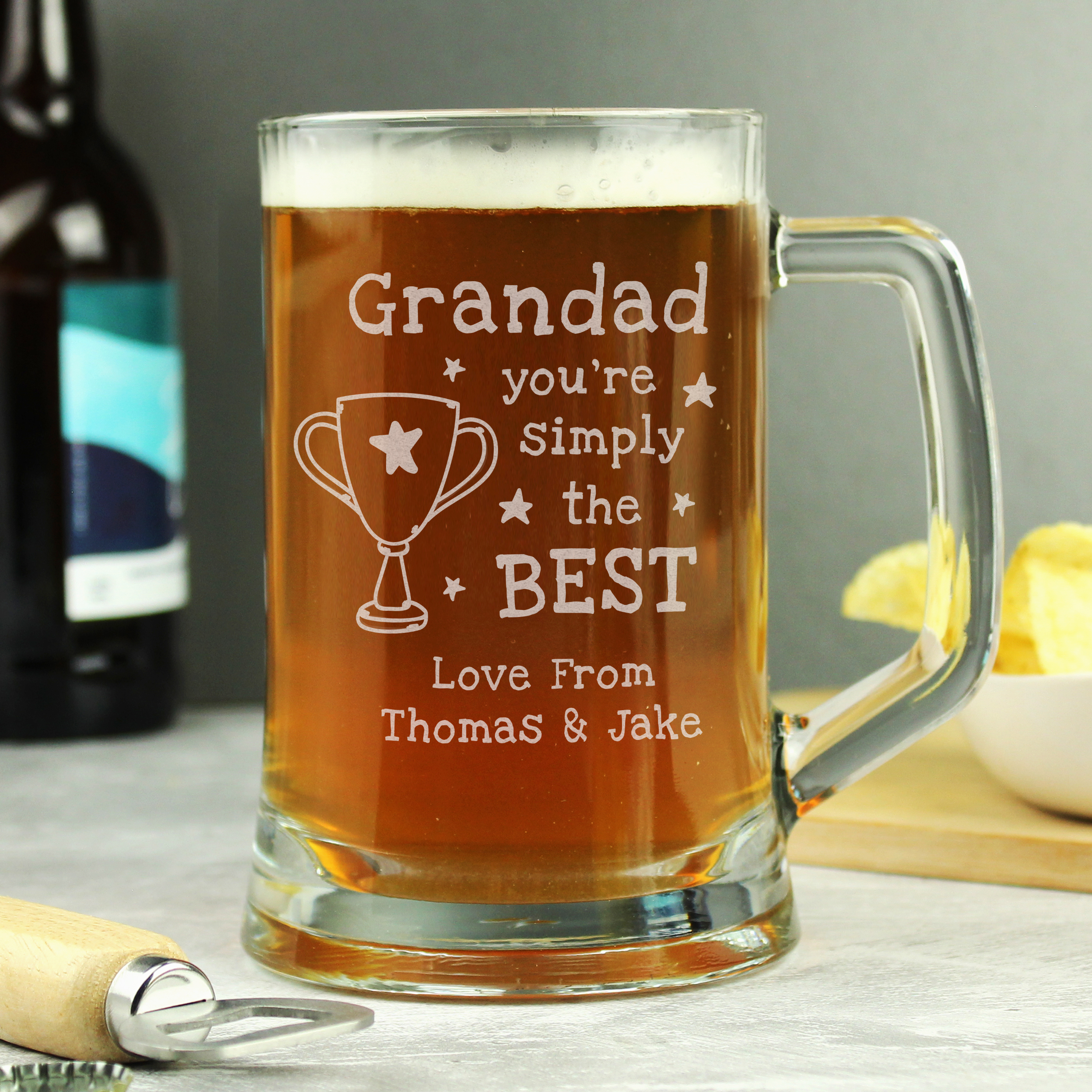 Personalised 'Simply The Best' Engraved Pint Tankard