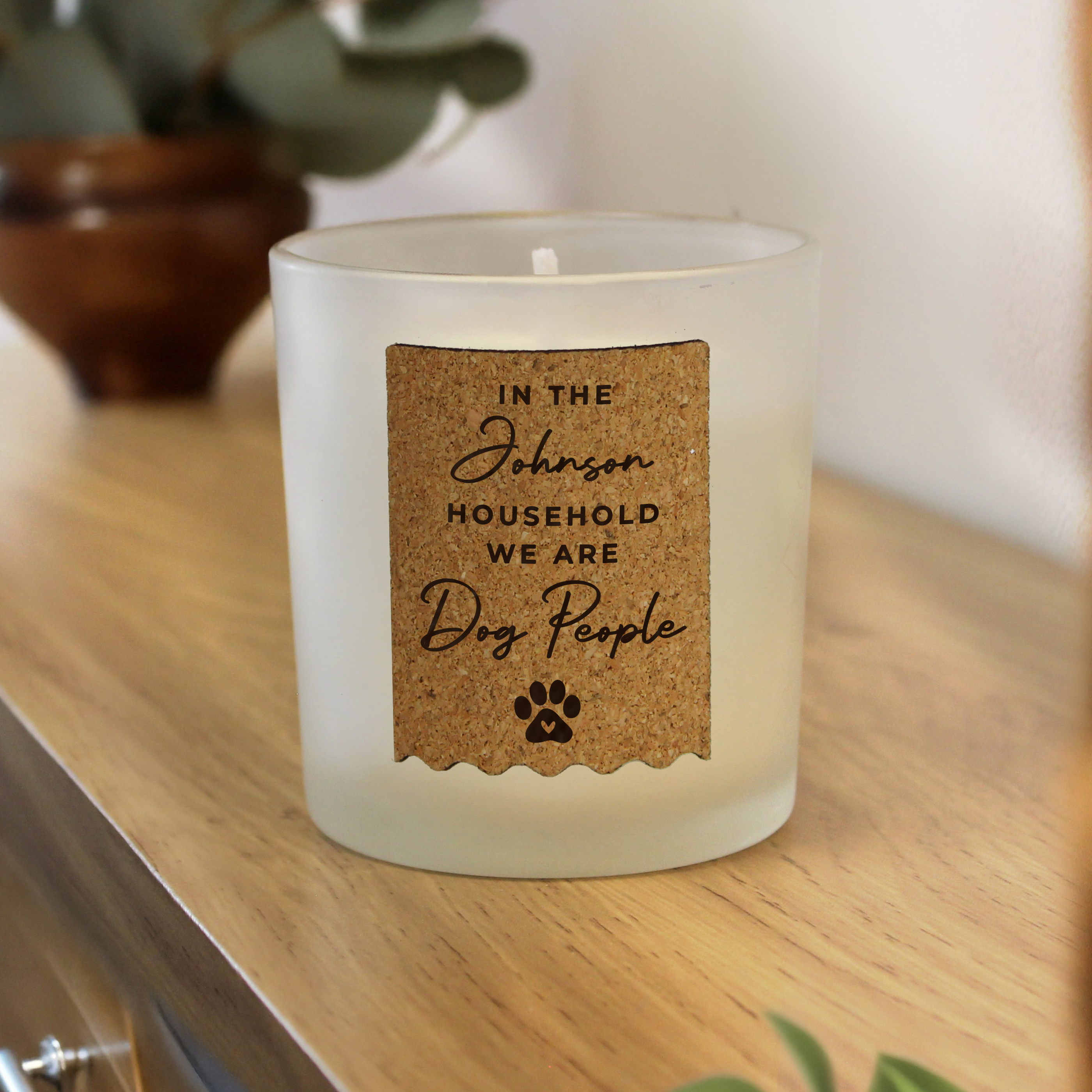 Personalised Paw Print Candle Jar - Vanilla Scented Pet Memorial