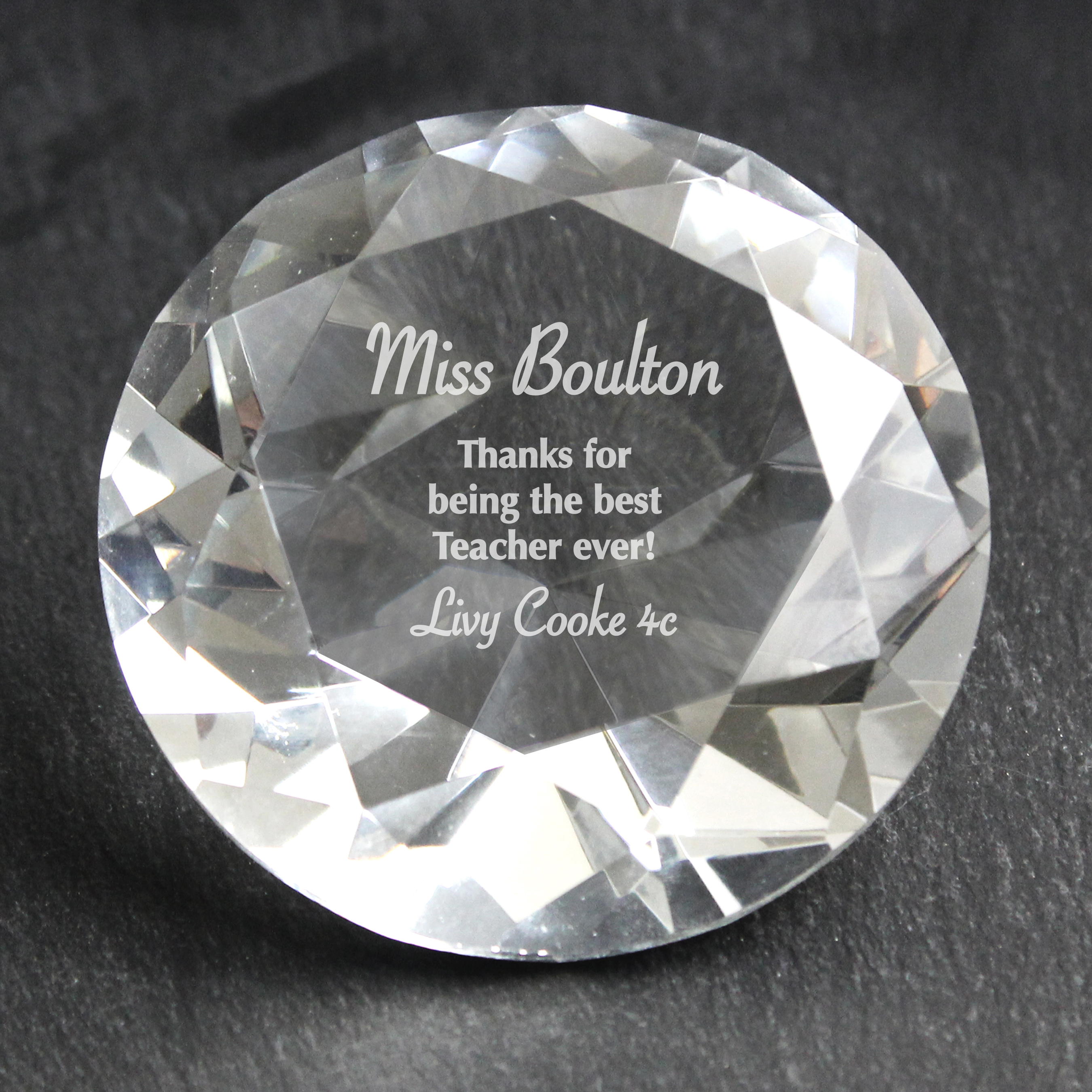 Personalised Occasion Diamond Paperweight | Unique Gift