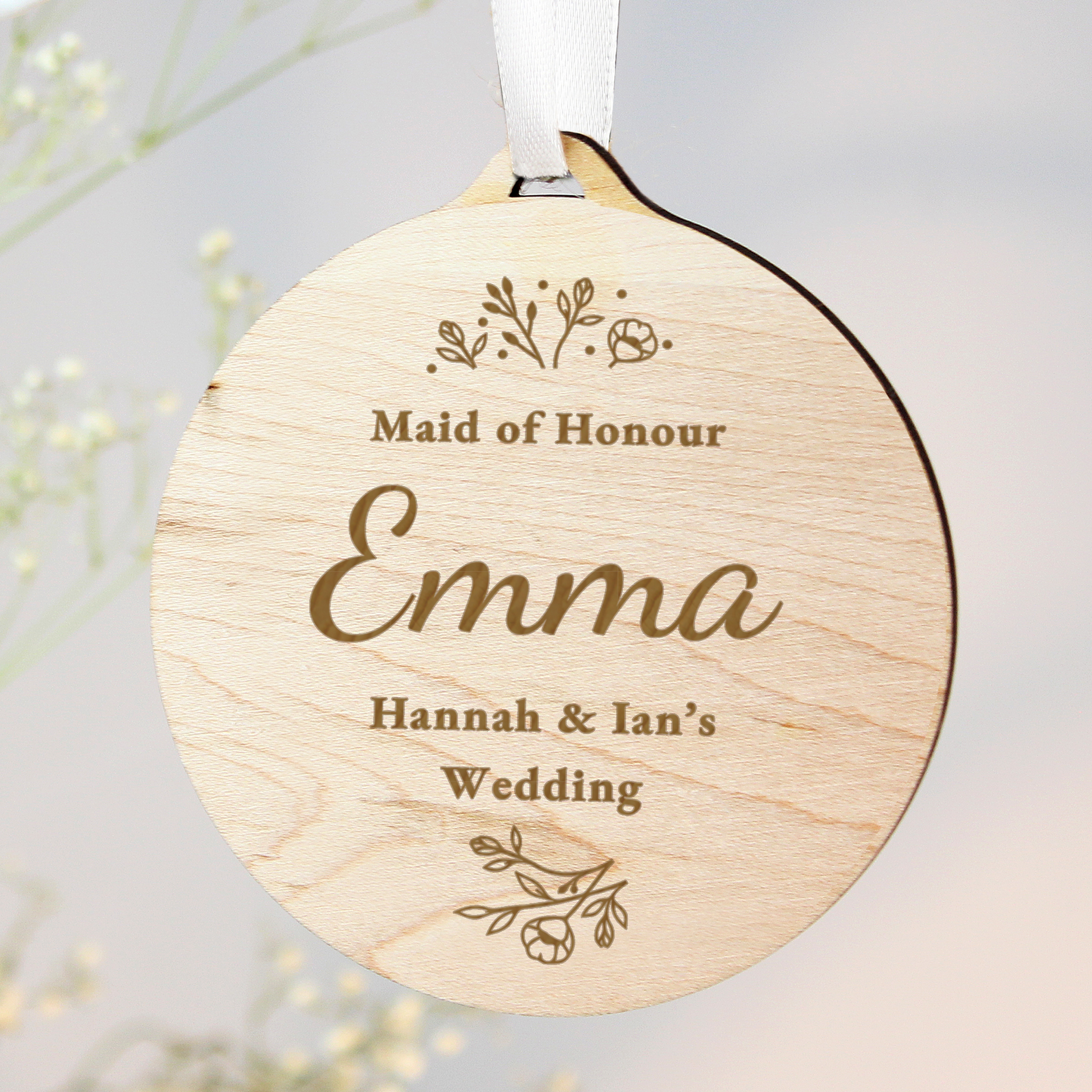 Personalised Wedding Thank You Gift | Wooden Bridal Party Keepsake