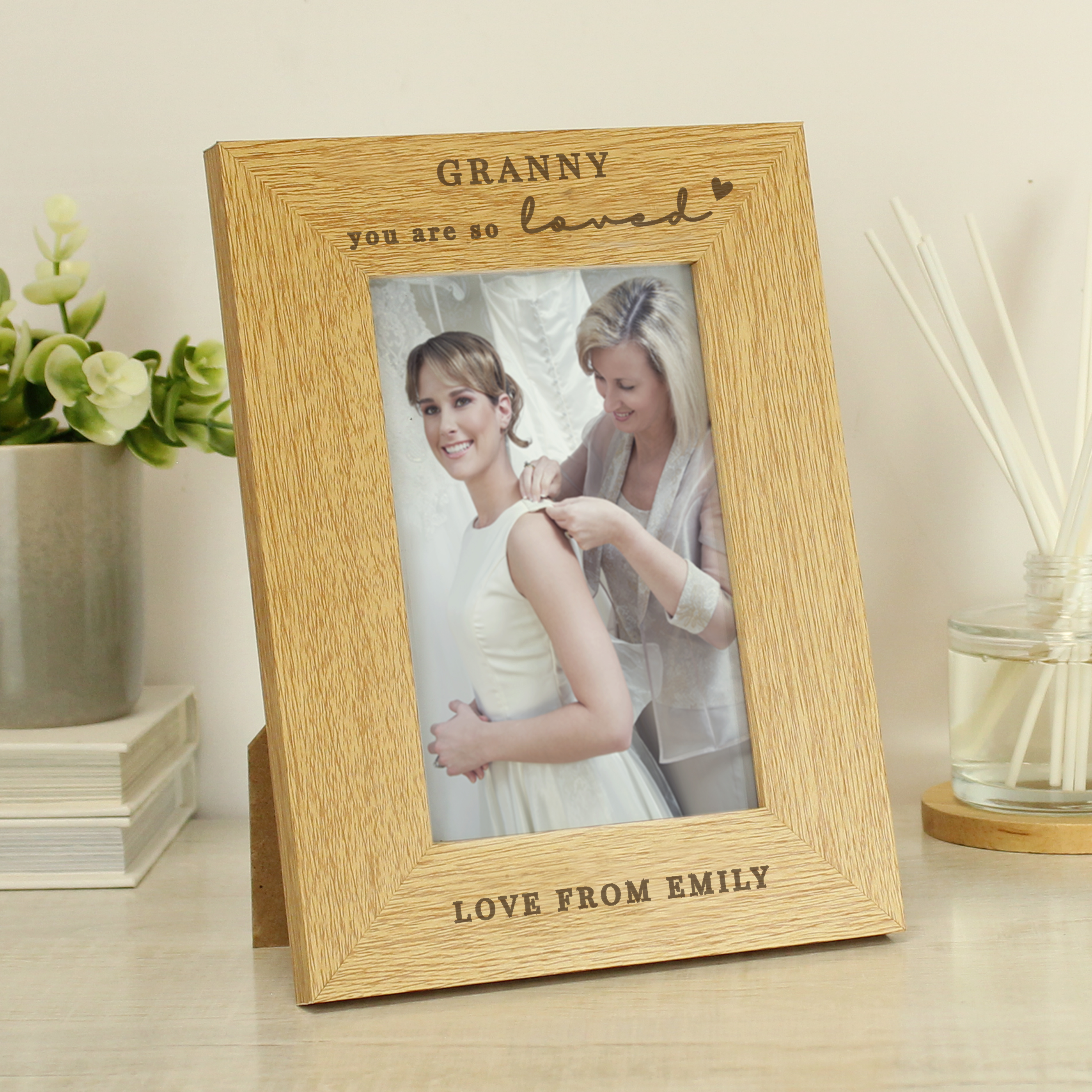 Personalised 'You Are So Loved' Oak Finish 6x4 Photo Frame