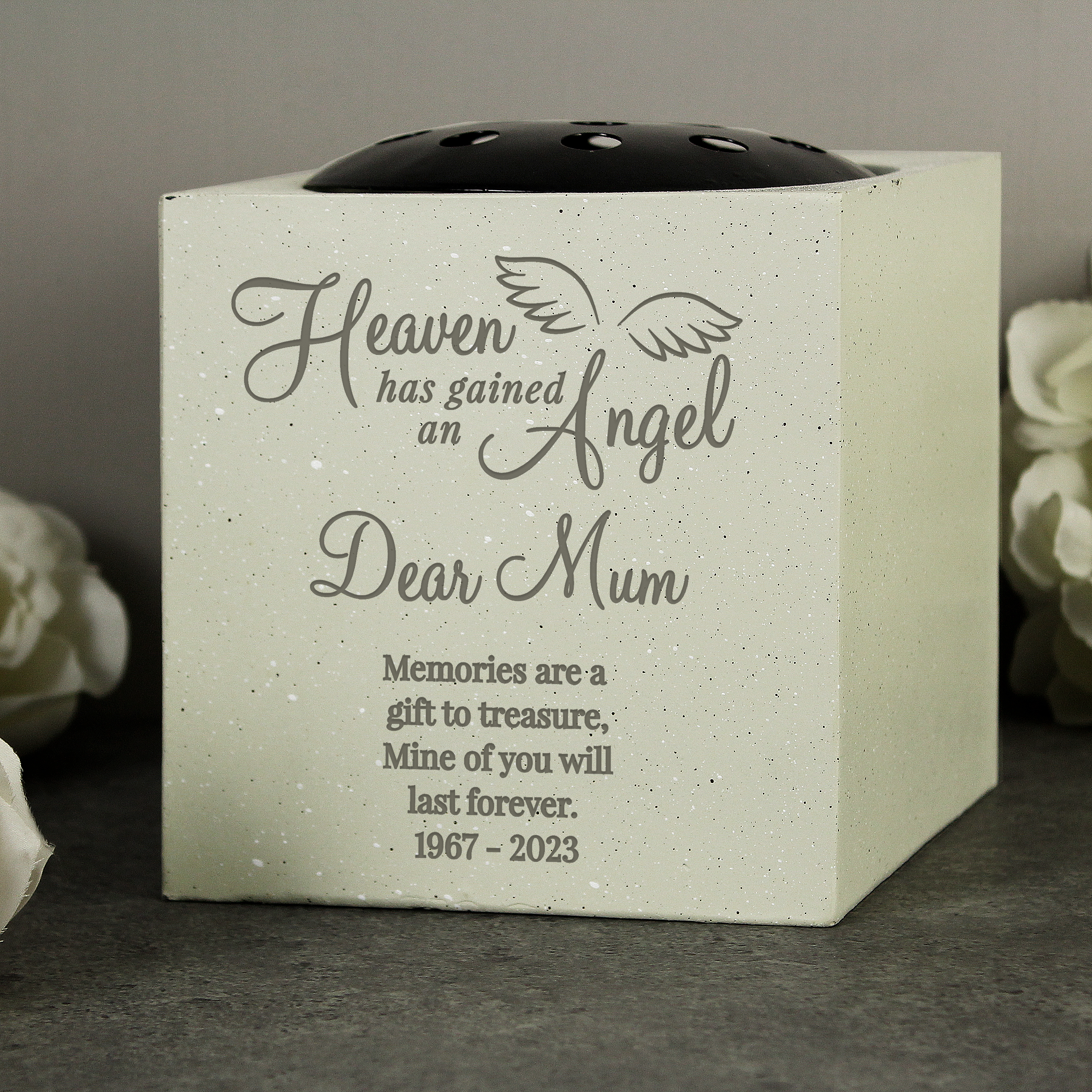 Personalised Angel Memorial Vase | Thoughtful Remembrance Gift