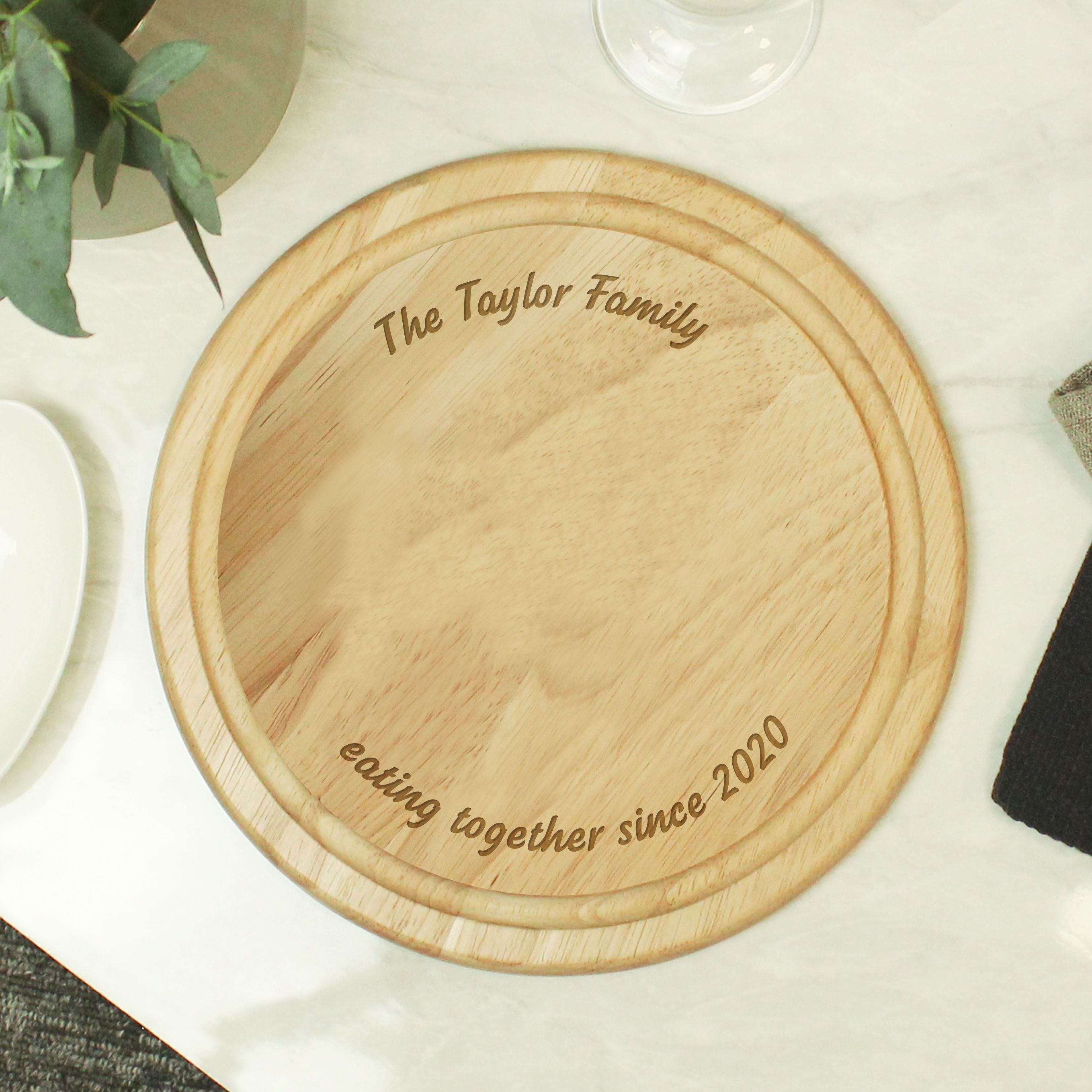 Personalised Plain Round Chopping Board | Unique Gift