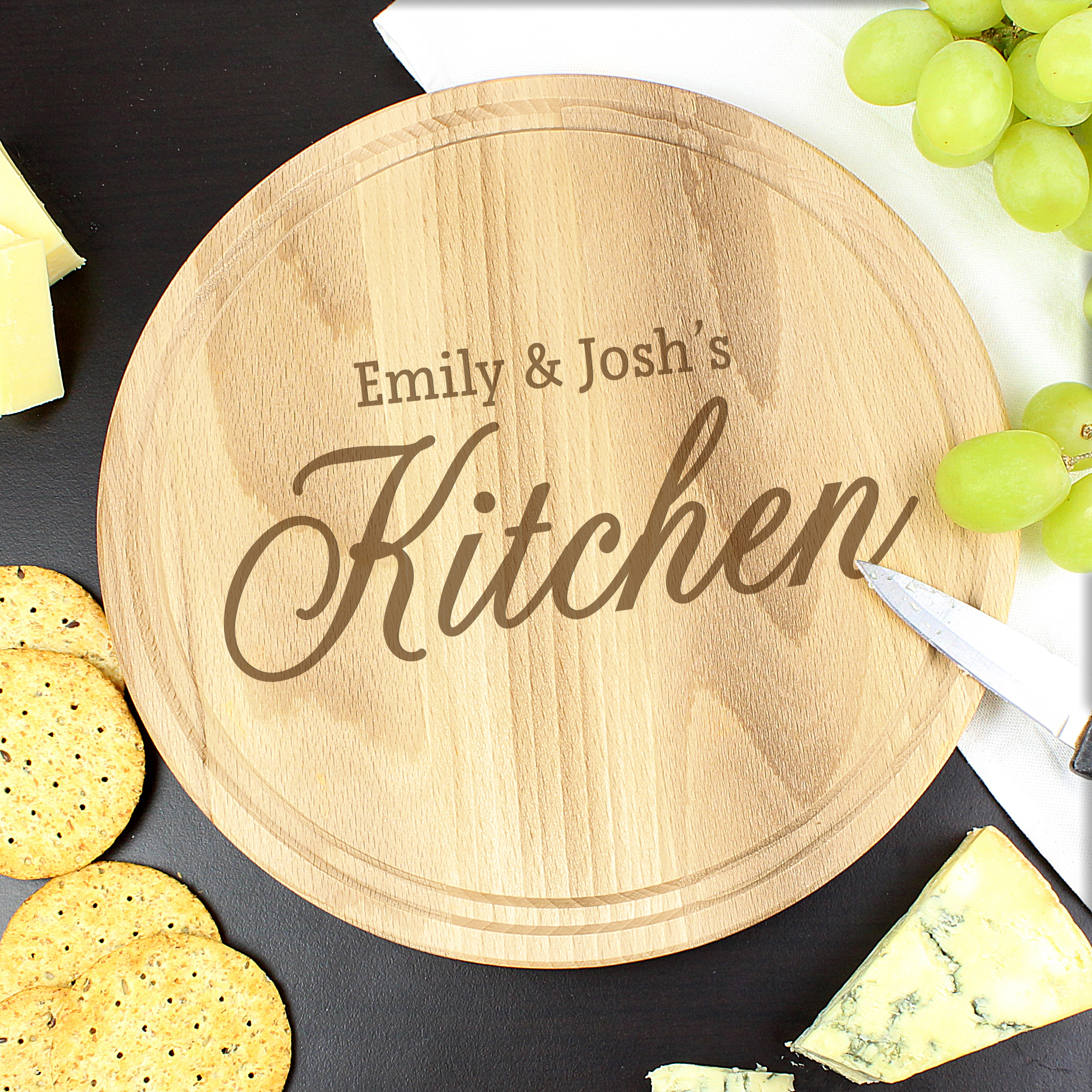 Personalised Kitchen Round Chopping Board | Unique Gift