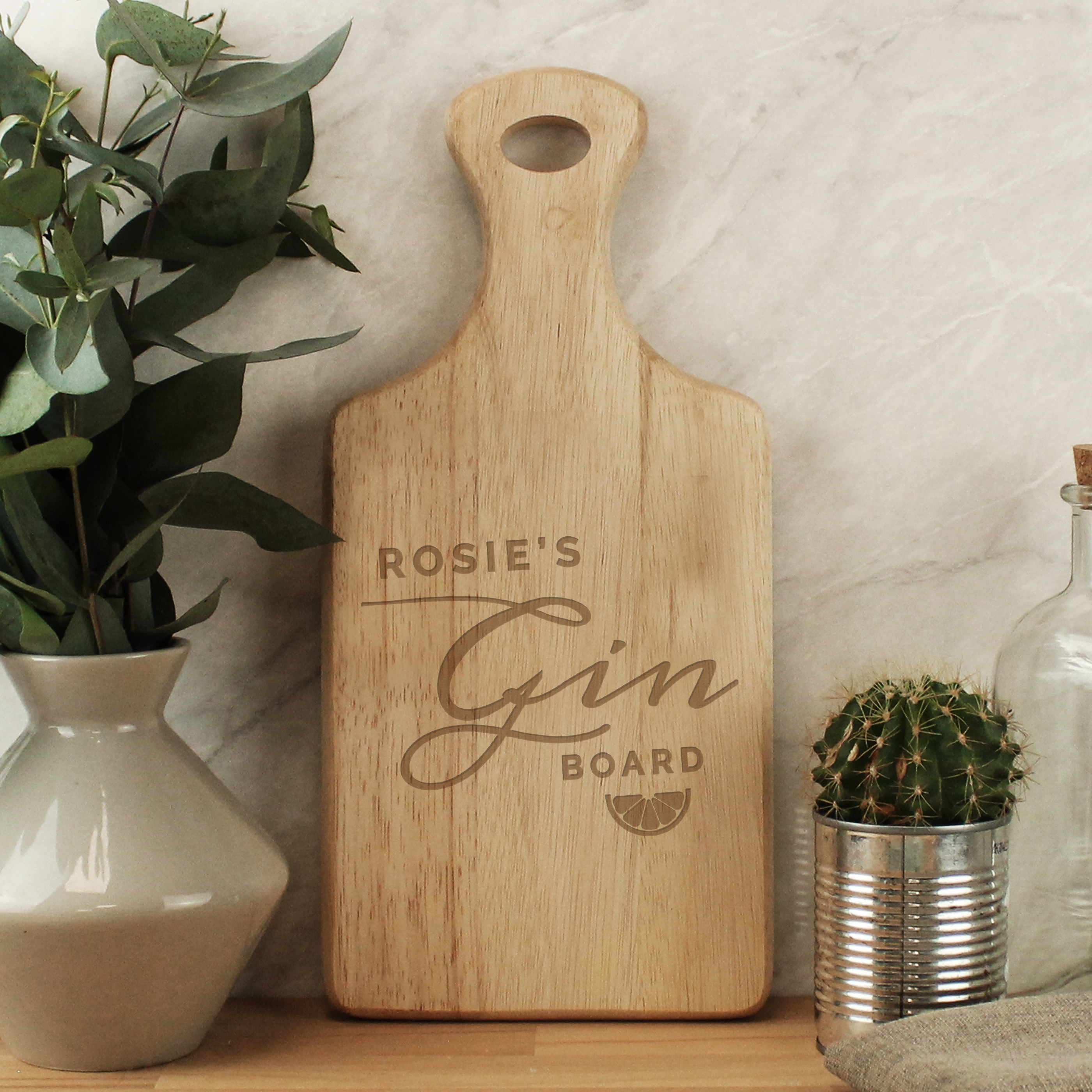 Personalised Gin Board | Custom Wooden Paddle Board Gift