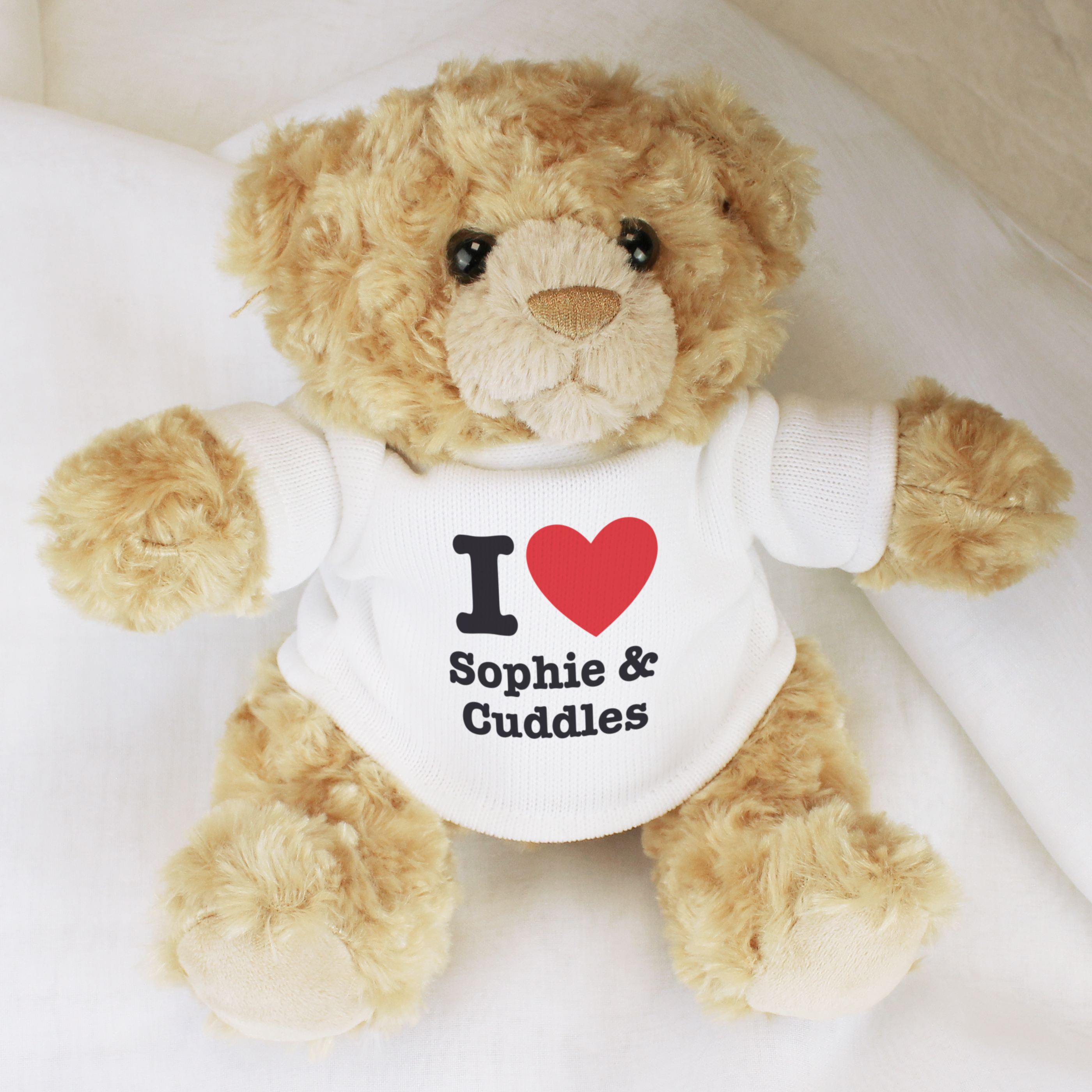 Personalised I Love You Teddy Bear - Custom Message Gift
