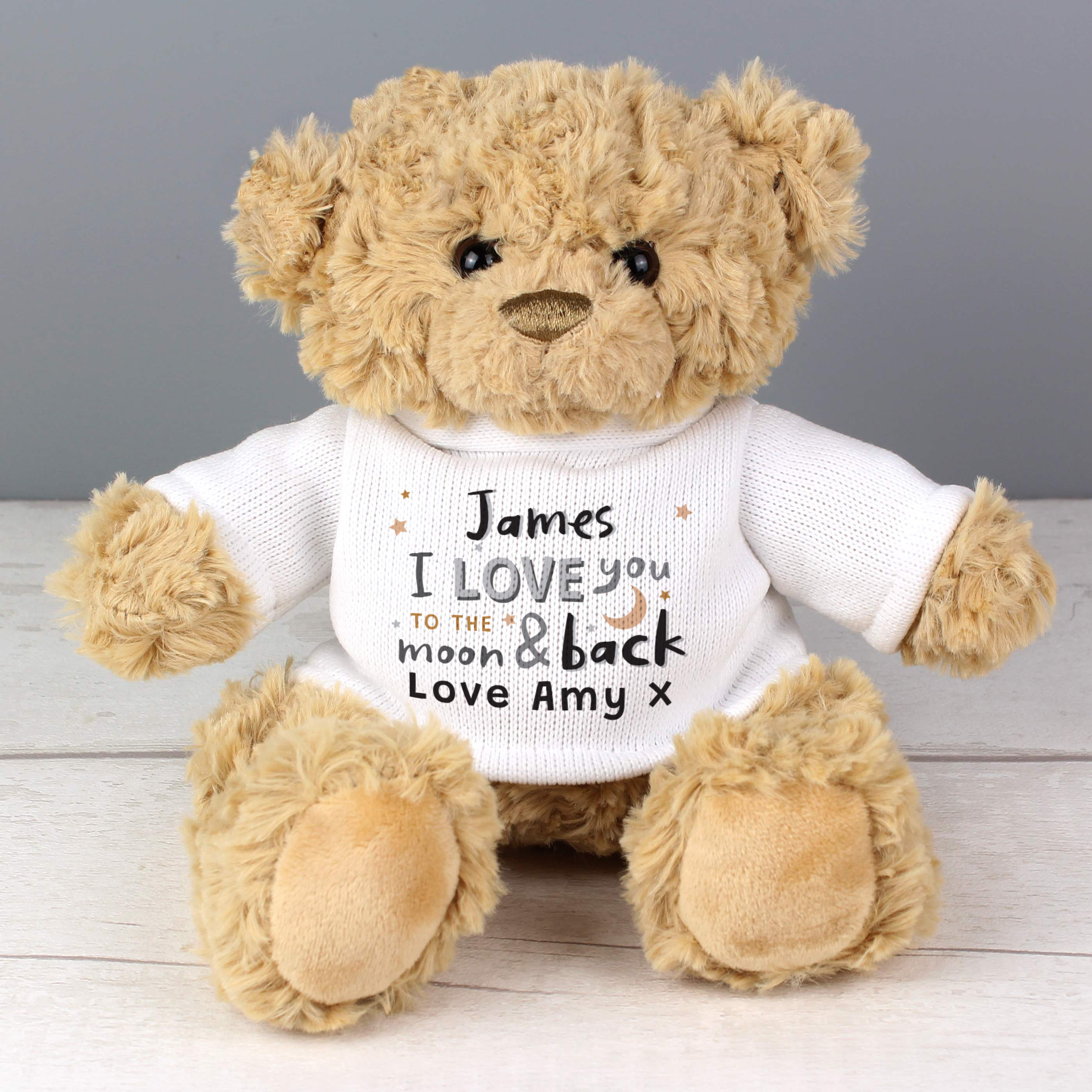 Personalised 'To The Moon & Back' Teddy Bear