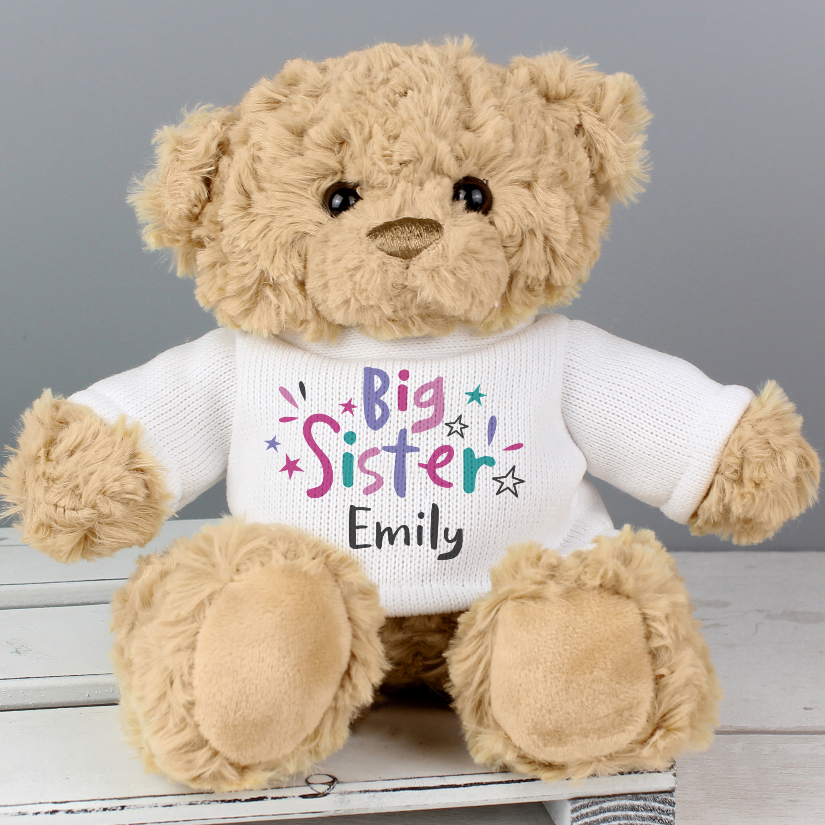 Personalised Big Sister Teddy Bear - New Sibling Gift