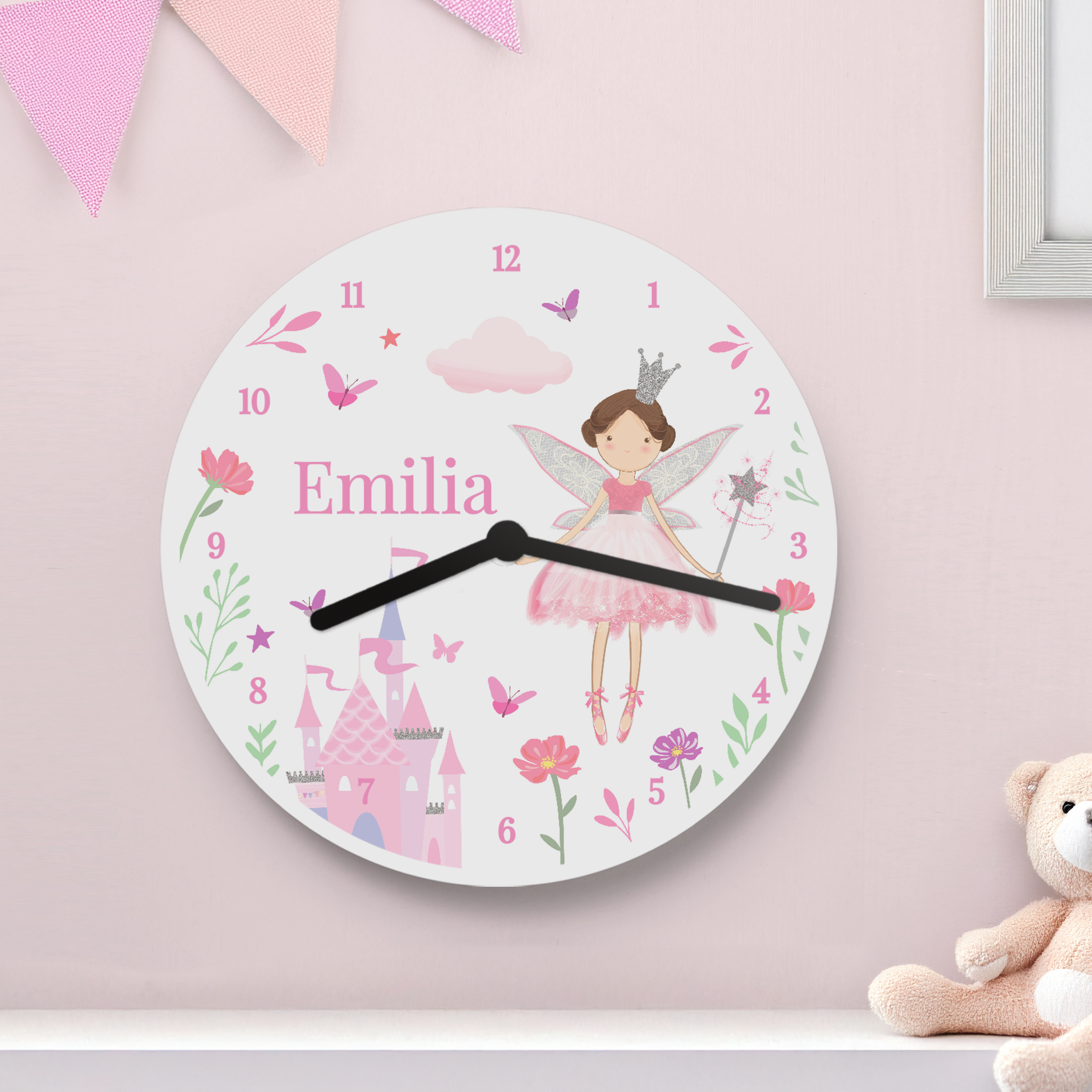 Personalised Fairy Princess Clock | Custom Children's Gift