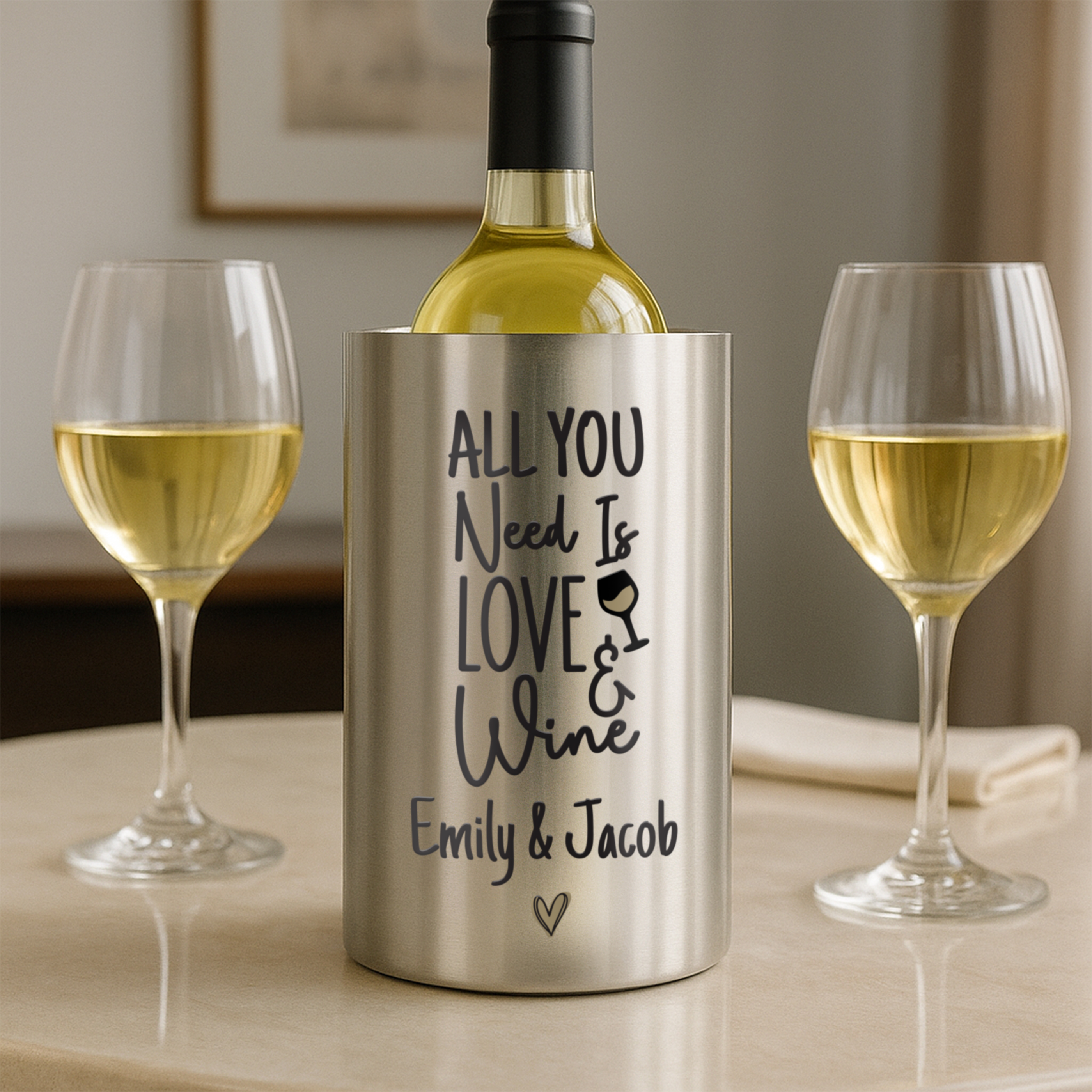 Personalised Stainless Steel Wine Cooler